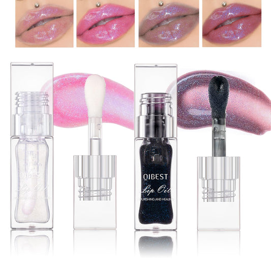 Magic Color Changing Moisturizing Lip Glow Oil, 2024 New Plumping Glitter Color Changing Lip Oil, Hydrating Lip Gloss Lip Balm Nourishing Lip Care Non-sticky Lip Oil