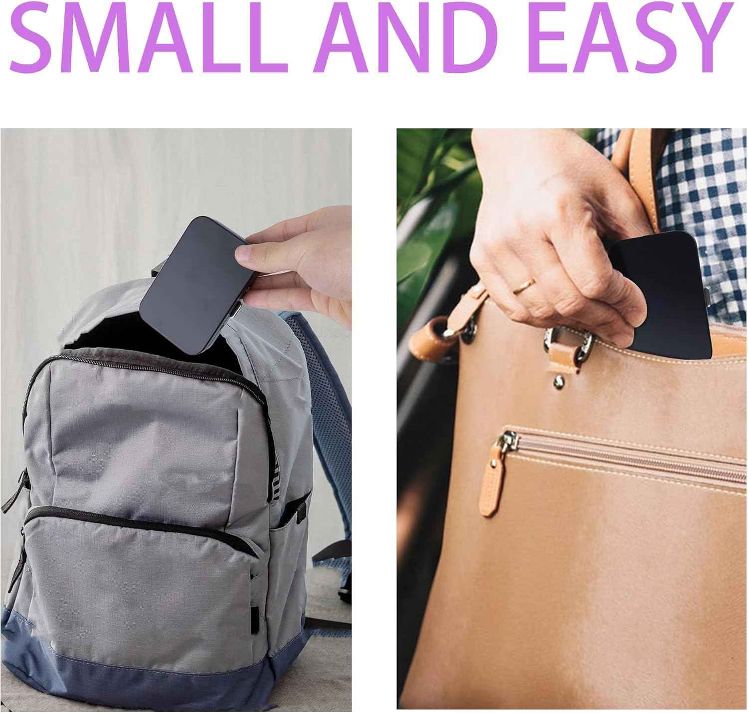 LIGHUFEIC 2Pack Dental Floss Portable Case with Mirror,Refillable Portable Floss Pick Holder Container,Small Floss Dispenser for Travel, Dates,Dinners and Hotels(Black)