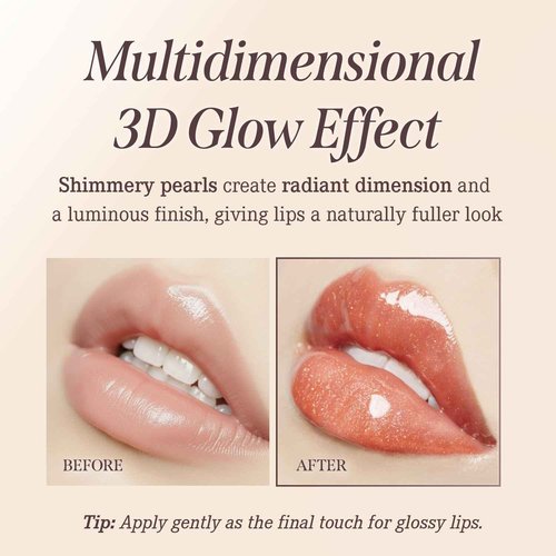 DEARDAHLIA Paradise Aurora Shine Lip Treatment (Morning Dew) - Vegan Hydrating Lip Care with Glass-Like Shine, Lightweight, Non-Sticky, Sensitive Skin Friendly. 0.21 fl oz