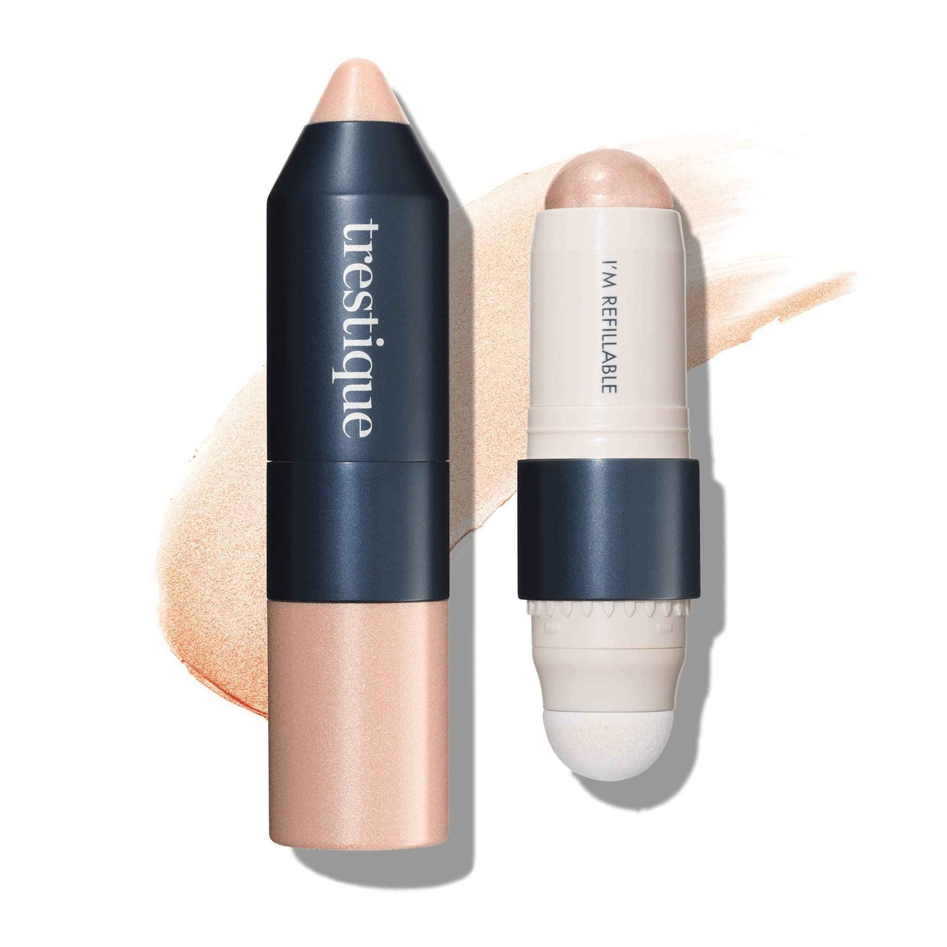 trestique Highlight Stick, Illuminator Makeup For Face, Highlighter Makeup Stick, Face Highlighter Bronzer - Refillable