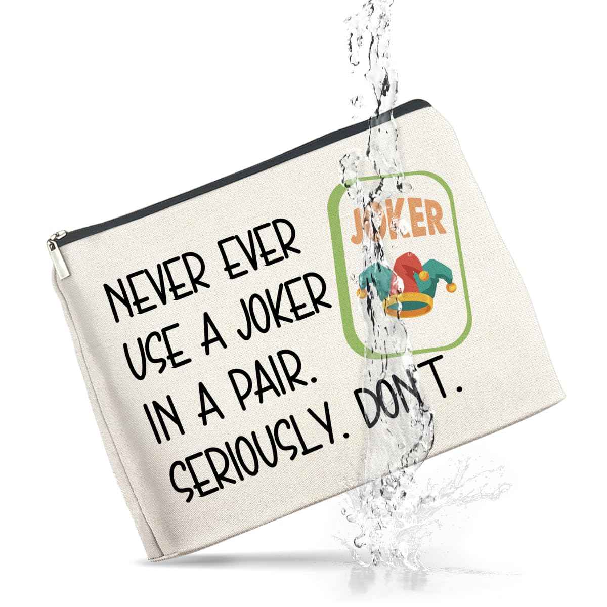 UPNEGE Funny Makeup Bag Mahjong Gifts for Women, Mahjong Lover Gifts Cosmetic Bag Zipper Makeup Pouch