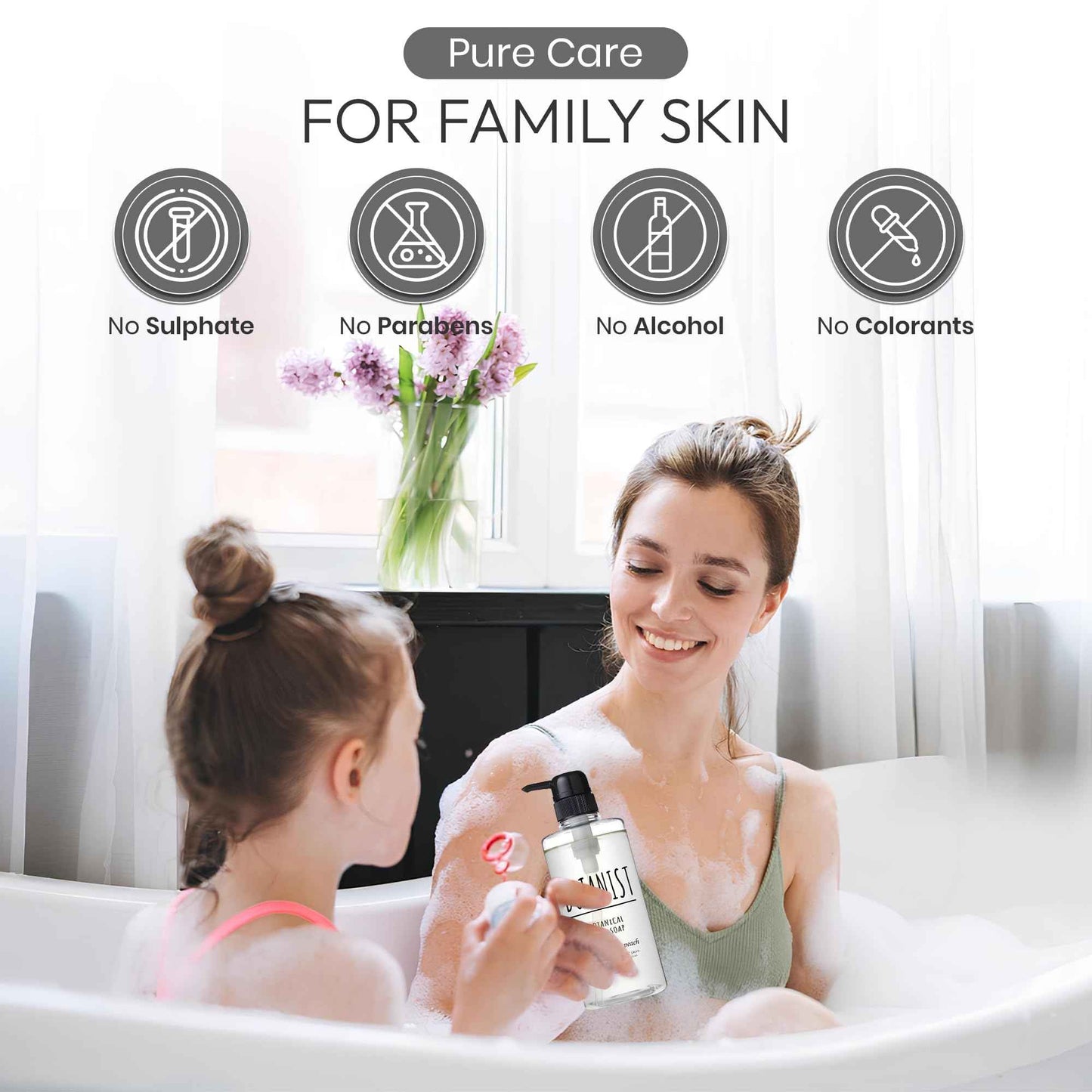 Botanist Shea Butter Body Wash Foaming for Women & Men, Moisturizing Liquid Soap for Sensitive & Dry Skin, Botanical Buttermilk™ from Japan, Sulfate & Paraben Free, Water Lily & Raspberry, 30.4 Fl Oz