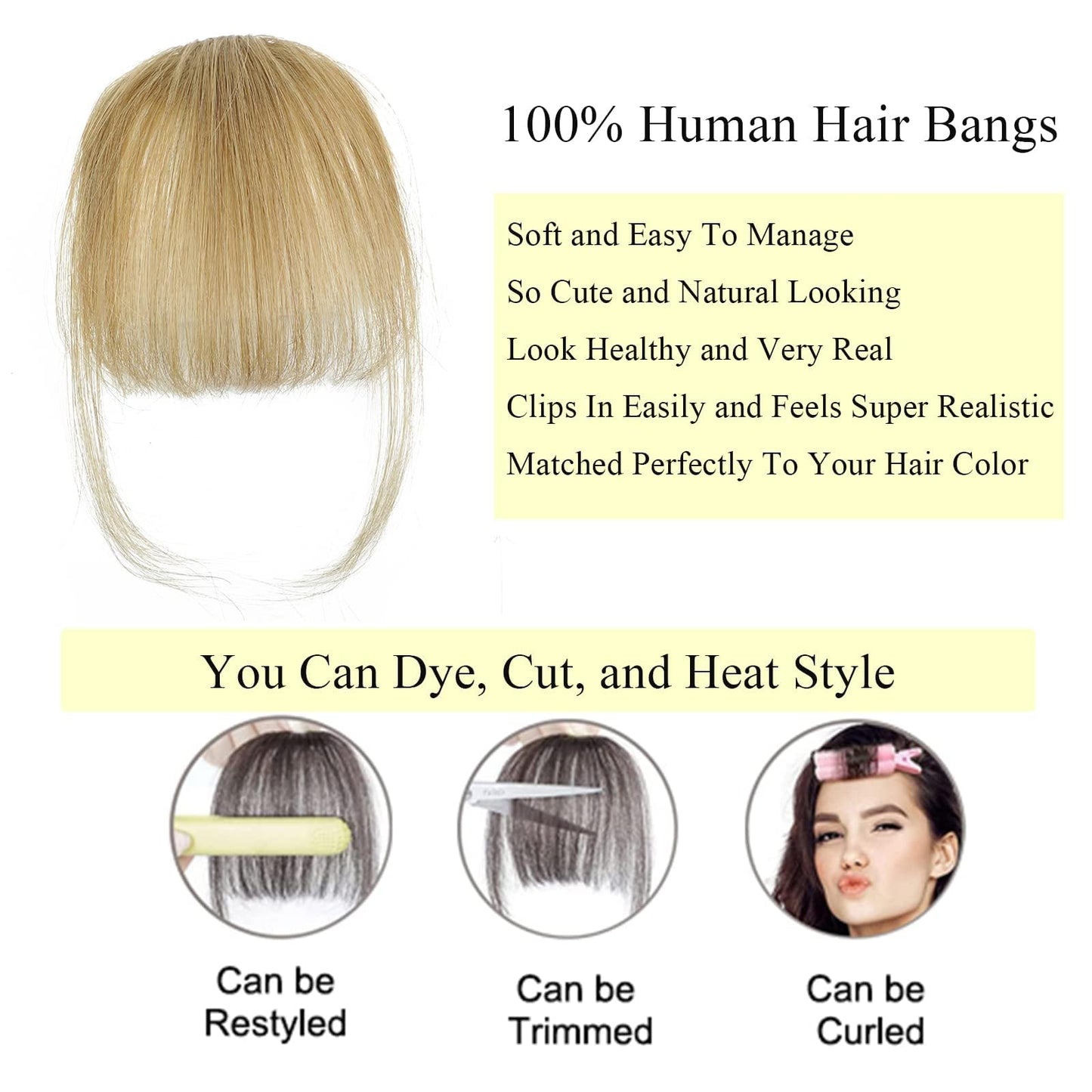 Clip In Bangs 100% Human Hair Bangs Clip In Hair Extensions Clip On Bangs Clip In Bangs Real Human Hair Fake Bangs