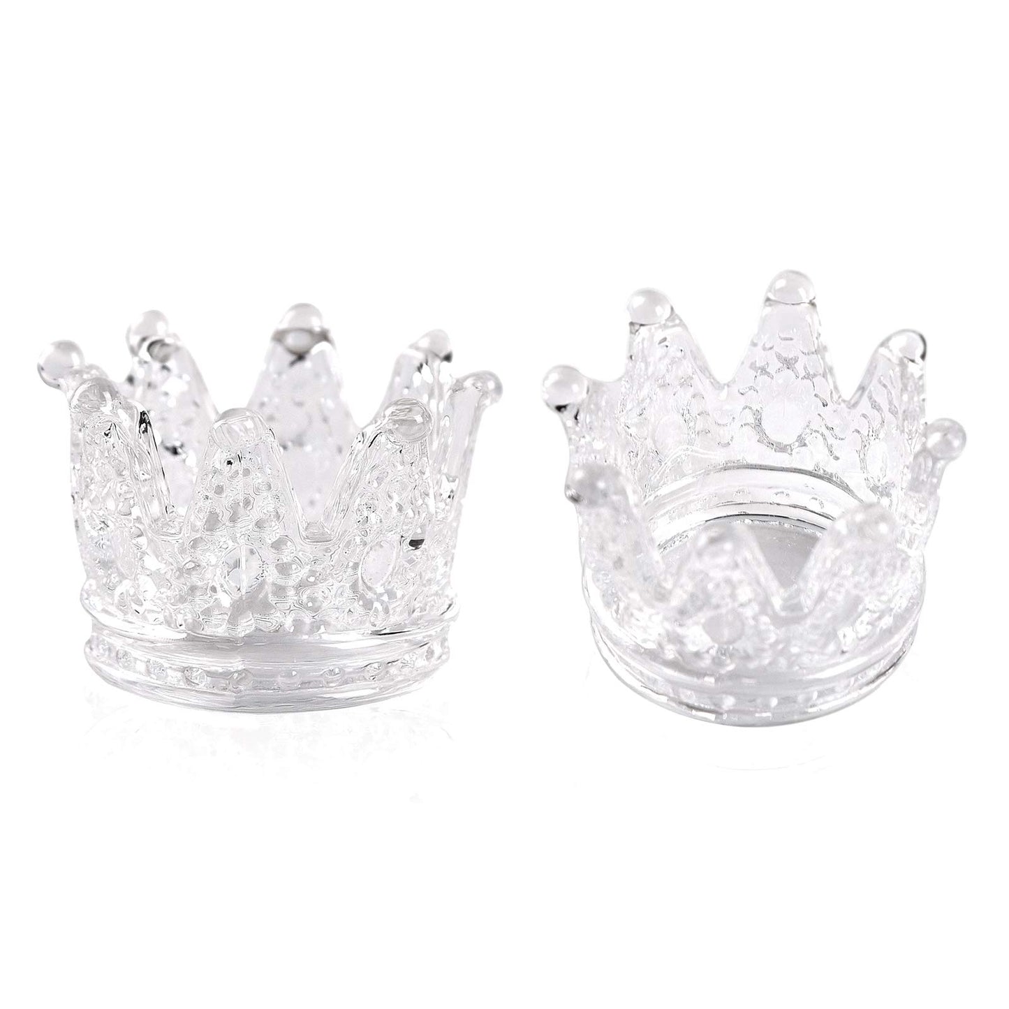 KADS 2 PCS Crown Nair Art Acrylic Liquid Powder Glass Dappen Dish Glass Cup Nails Art Pen Holder Nail Dappen Dish Nail Crystal Bowl Dapping Dish Glass Crystal Cup for Acrylic Liquid Powder