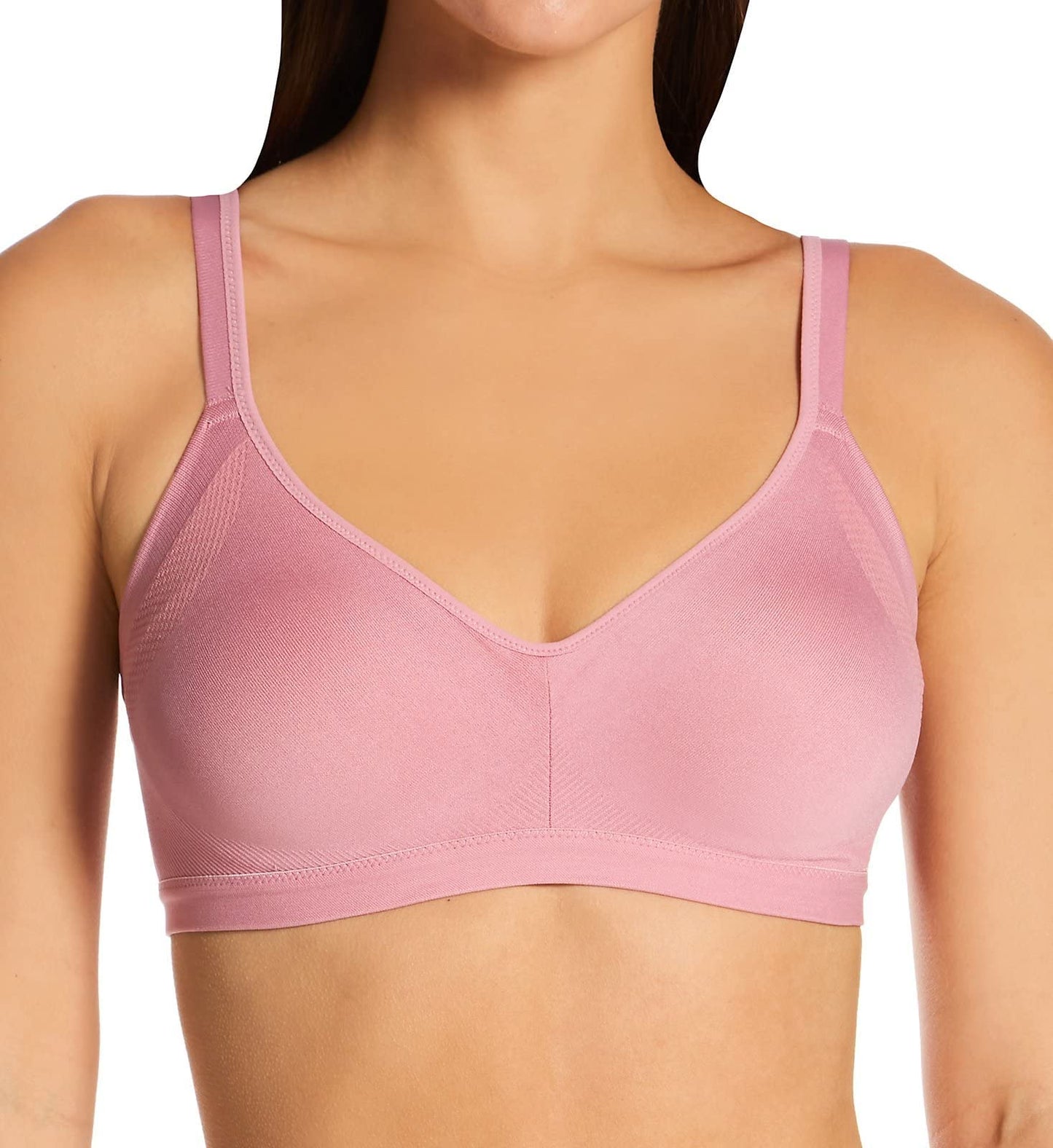 Warner's Women's Easy Does It Underarm-Smoothing with Seamless Stretch Wireless Lightly Lined Comfort Bra Rm3911a, Foxglove, XS