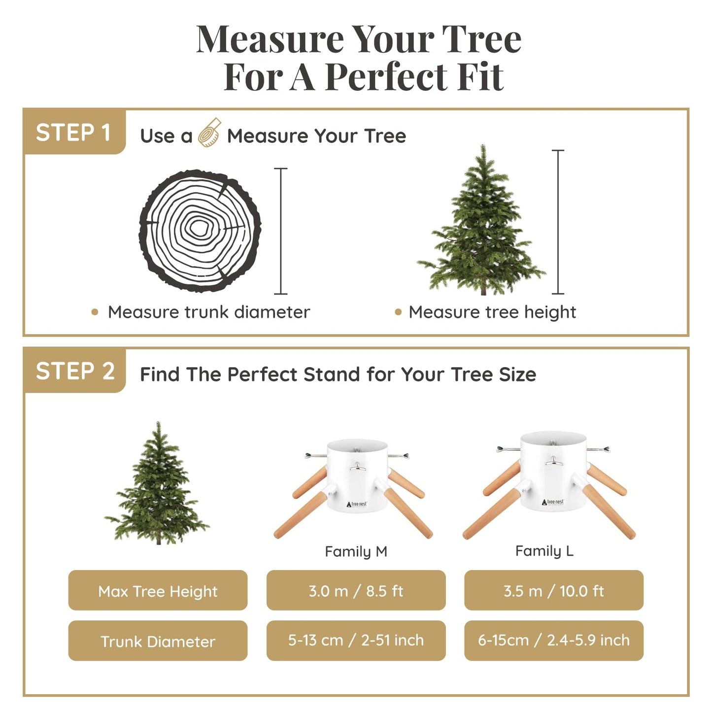 Tree Nest Christmas Tree Stand Base Xmas Modern Tree Metal Holder Stand for 10ft Real Tree Xmas Tree Decoration（Family,White）