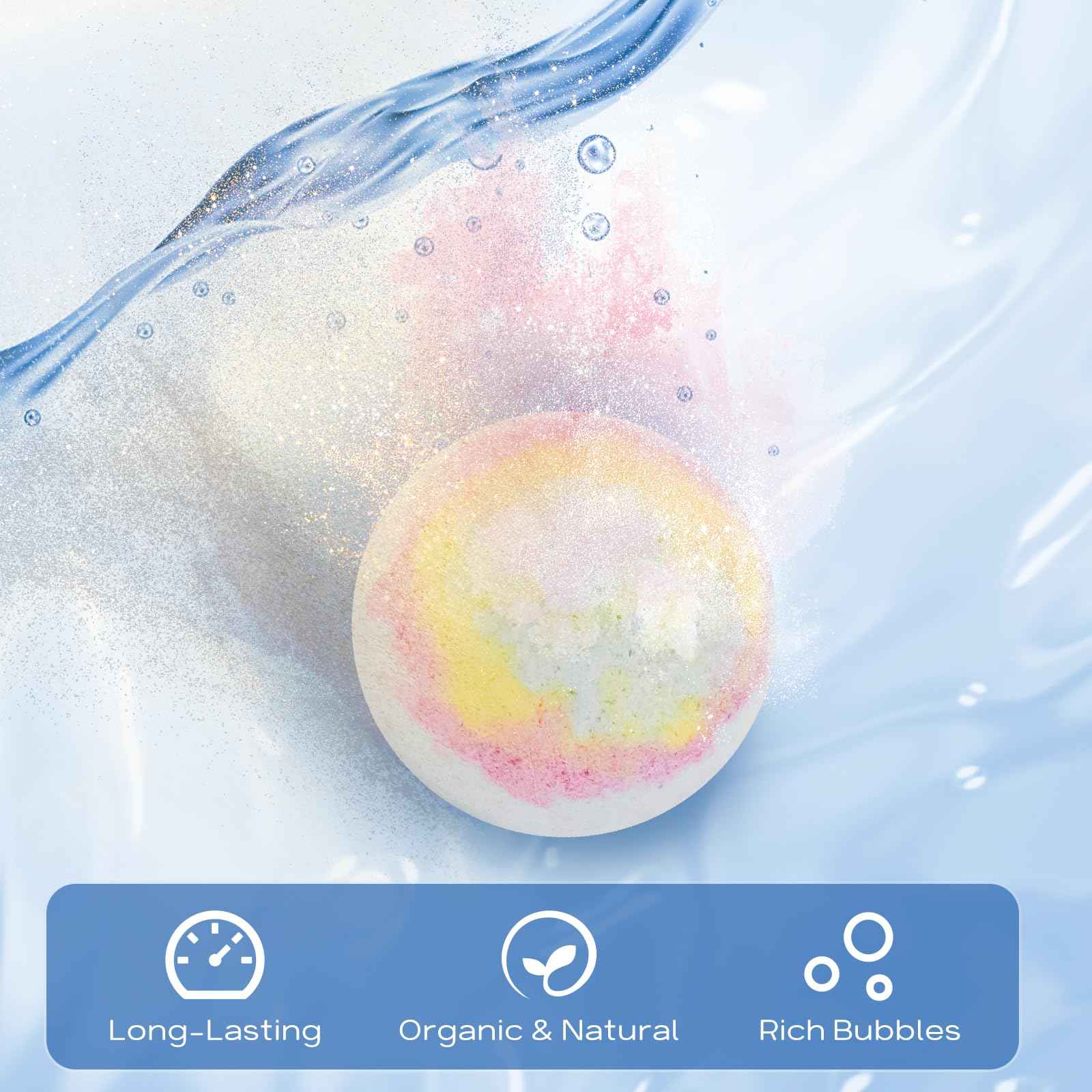 Pahxu Bath Bombs 20 PCS Set, Organic Bath Bombs with Natural and Safe Essential Oil, Handmade Rich Bubble for Skin Moisturizing, Present for Her/Him, Girls, Women, Wife, Mother