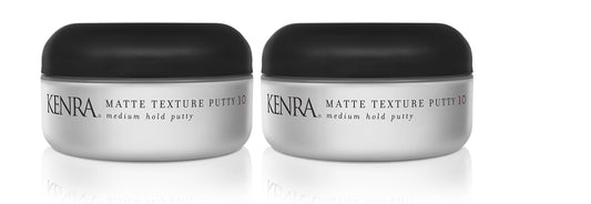 Kenra Matte Texture Putty 10 | Medium Hold Styler | Flexible Hold With A Matte Finish | Replenishes Moisutre & Softens Hair | All Hair Types | 2 oz (2-Pack)