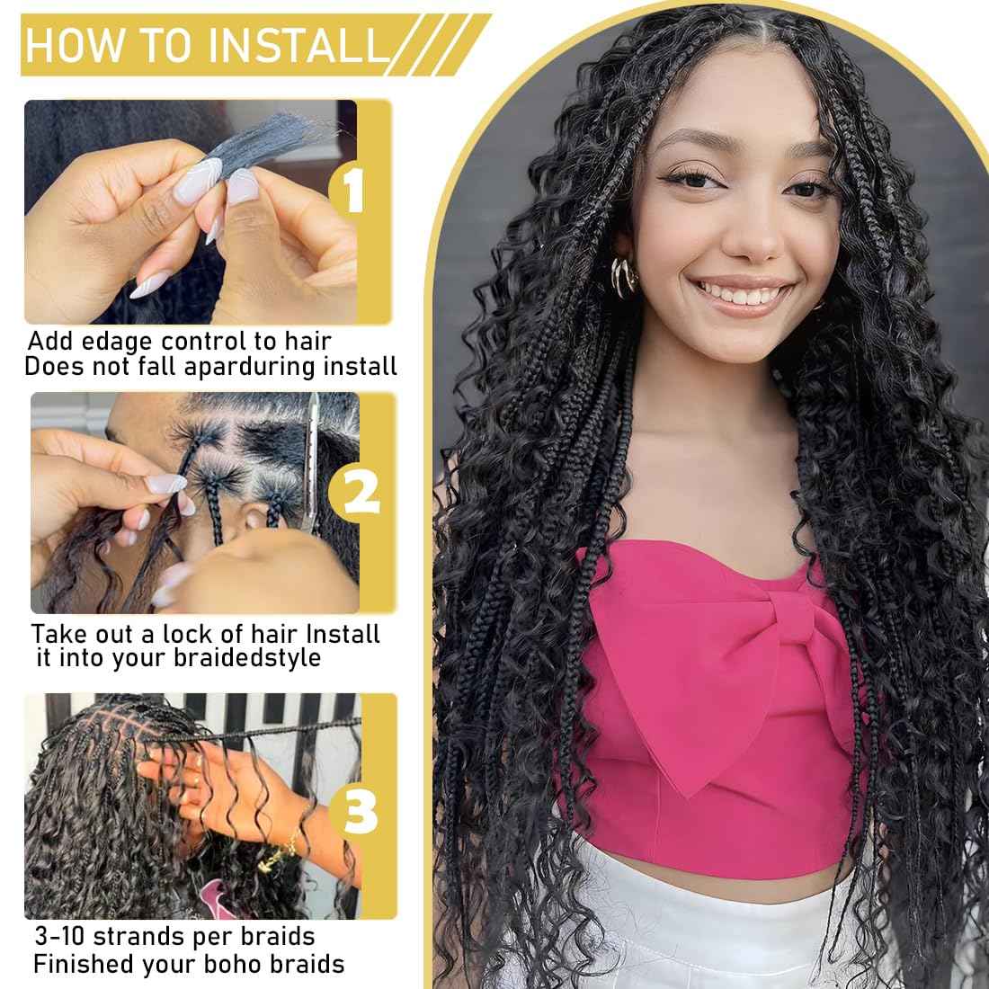 Human Braiding Hair for Boho Braids 18 Inch Deep Wave Bulk Brazilian Virgin Human Hair Extensions Gluless No Weft Bundle Wet and Wavy 100g Curly Bohemian Human Braiding Hair