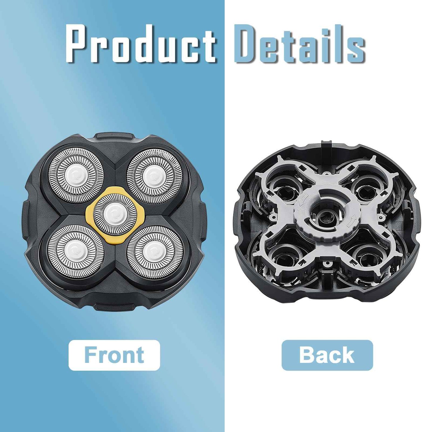 Shaver Replacement Blades Compatible with MicroTouch Titanium Head. 2Pcs