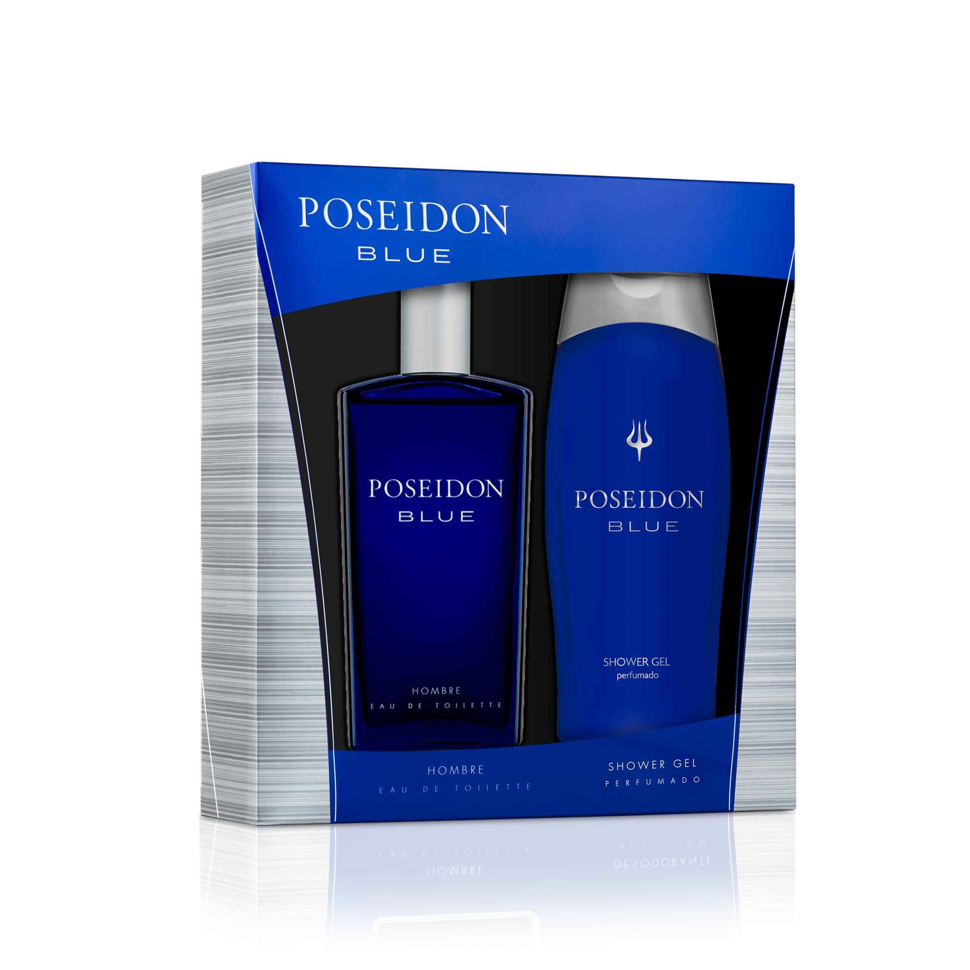 Instituto Español Poseidon Blue Men’s Gift Set, Invigorating Citrus and Aromatic Notes, Fresh Eau de Toilette Spray 3.4 fl oz and Shower Gel 8.45 fl oz