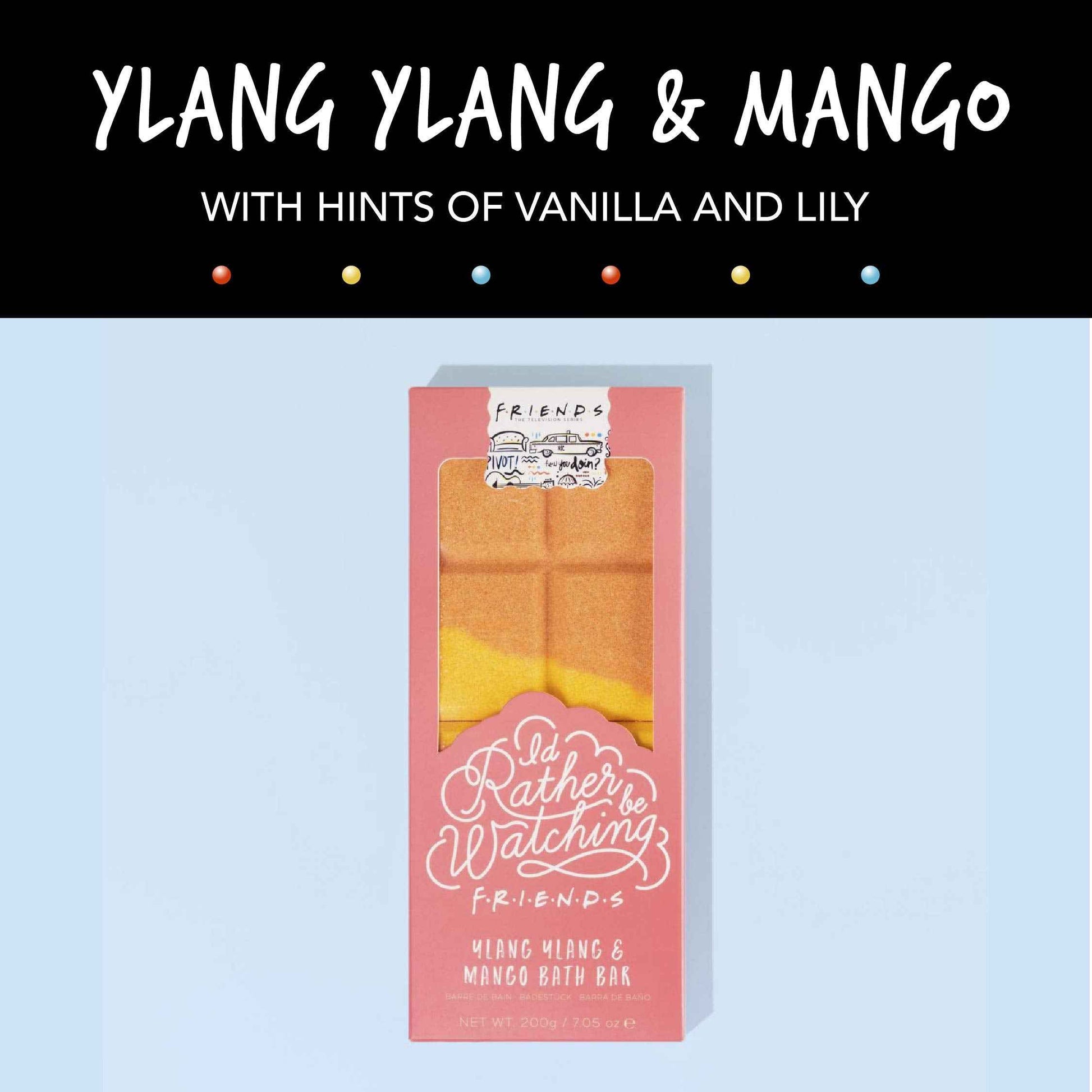 Friends TV Show I'd Rather Be Watching Friends Bath Bar - Ylang Ylang and Mango Scented