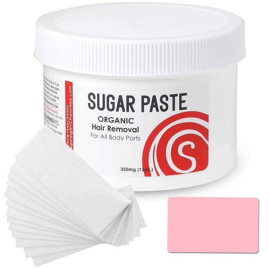 Sugar Paste by Sugaring NYC + Waxing Strips for Home Use, Applicator Card