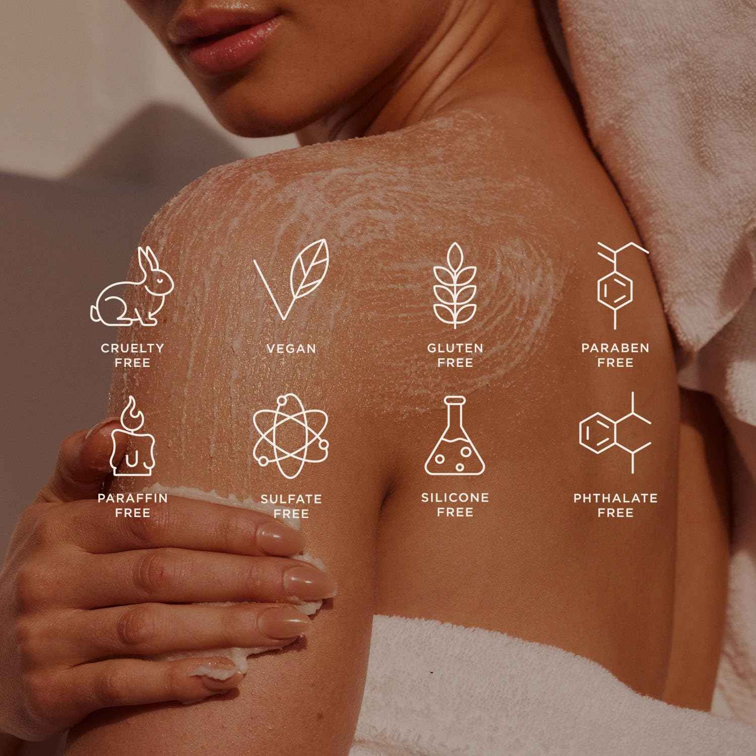 + Lux Unfiltered N°28 Exfoliating Body Polish in Santal - Exfoliating Body Scrub with Shea Butter, Passion Fruit Oil, & Vitamin E - Hydrating & Moisturizing Sugar Scrub - Vegan & Cruelty Free