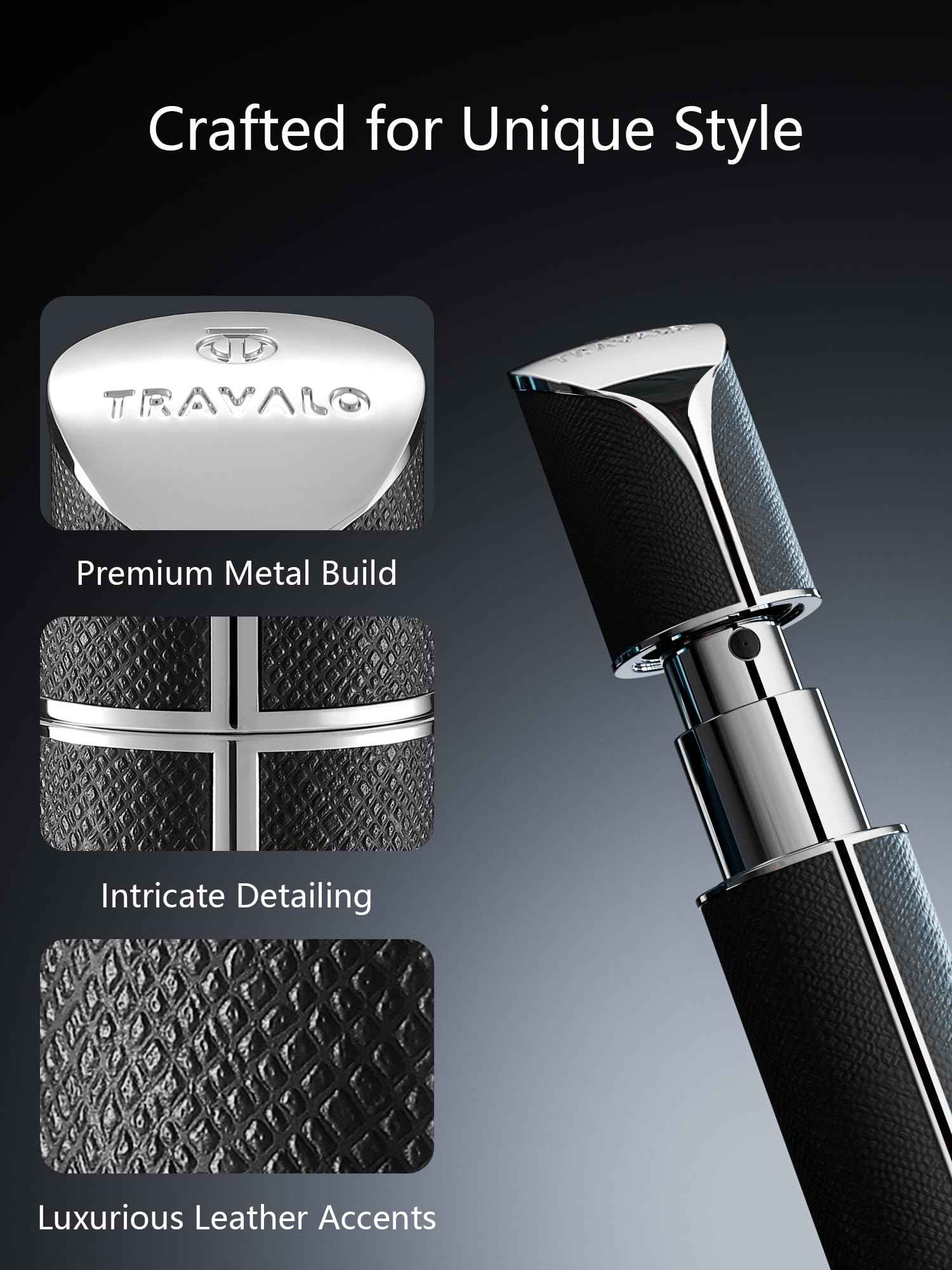 Travalo AQUA Perfume Travel Refillable Bottle, Bottom Filling Fragrances Perfume Atomizer, Mini Cologne Dispenser, Portable Sprayer for Women Men, Gift