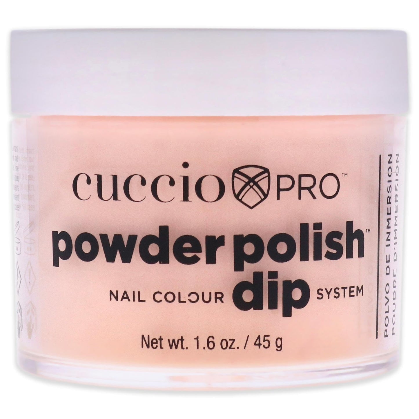 Cuccio Colour Powder Nail Polish- Lacquer For Manicure And Pedicure- Highly Pigmented Powder That Is Finely Milled- Durable Finish With A Flawless Rich Color- Easy To Apply- Peach Sorbet- 1.6 Oz