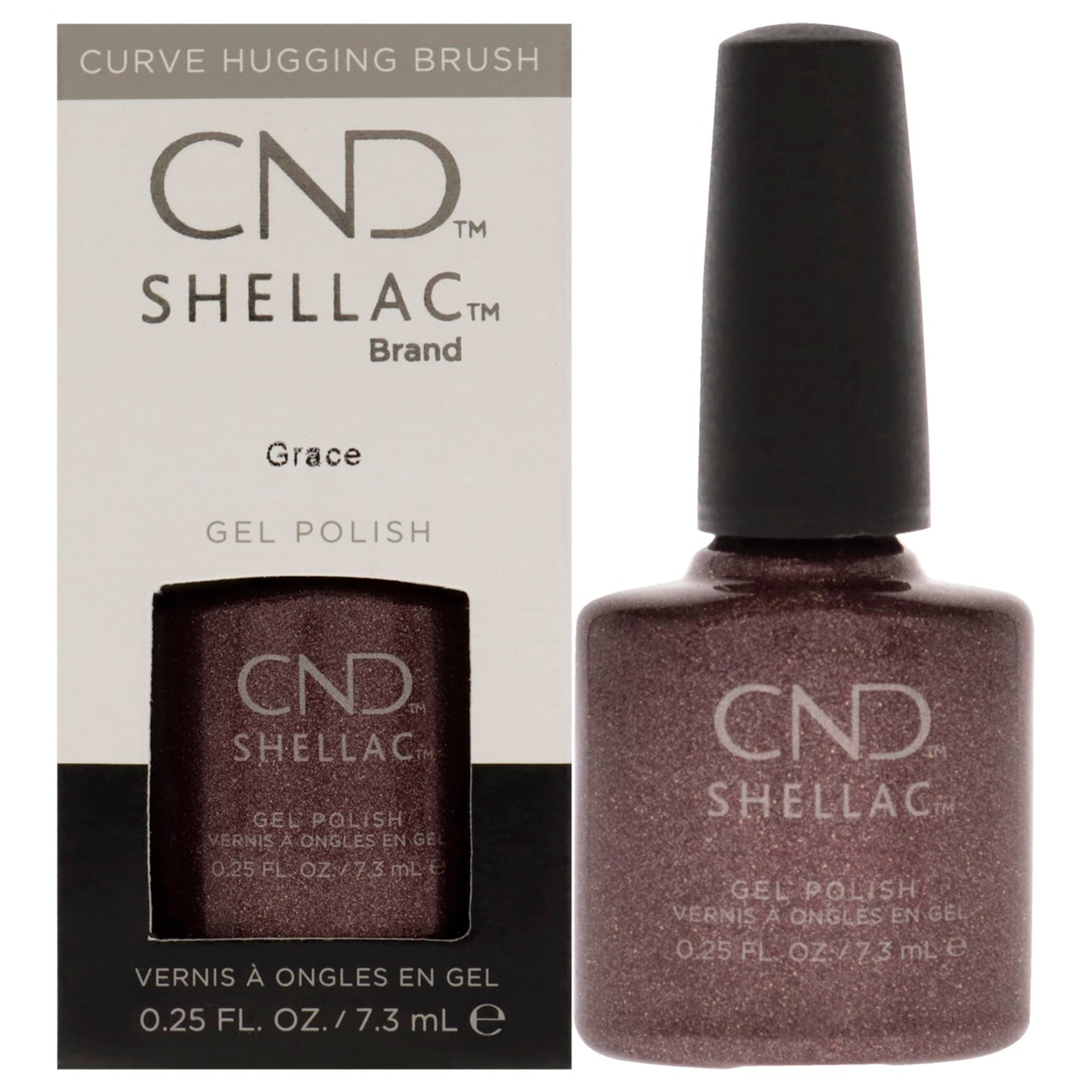 CND Shellac Gel Nail Polish, Long-lasting NailPaint Color with Curve-hugging Brush, Nude/Brown/Tan Polish, 0.25 fl oz