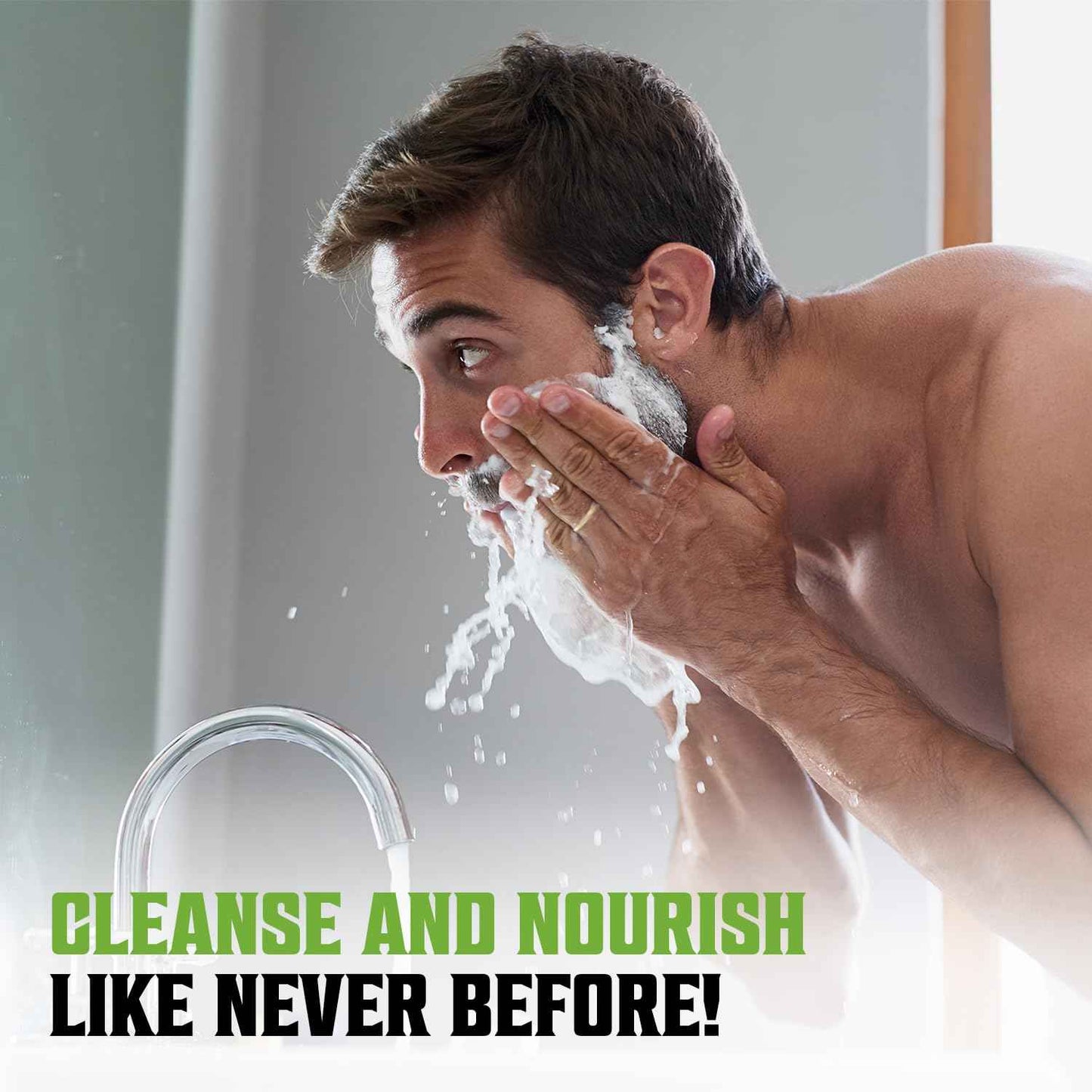 Viking Revolution Tea Tree Beard Wash for Men with Argan Oil and Ginseng Root Extract - Beard Softener and Strengthener Beard Shampoo with Olive Oil Beard Care to avoid Beard Dandruff and Itch (17oz)