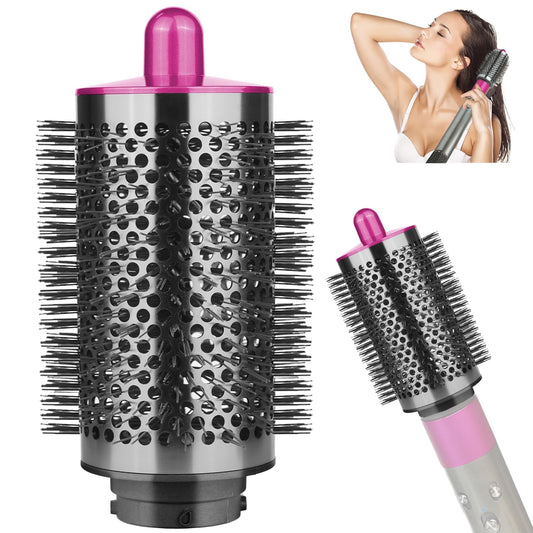 AFDD Large Round Volumizing Brush for Dyson Airwrap, Big Round Brush Attachment Compatible with Airwrap HS01/HS05, for All Hair Type(Rose)