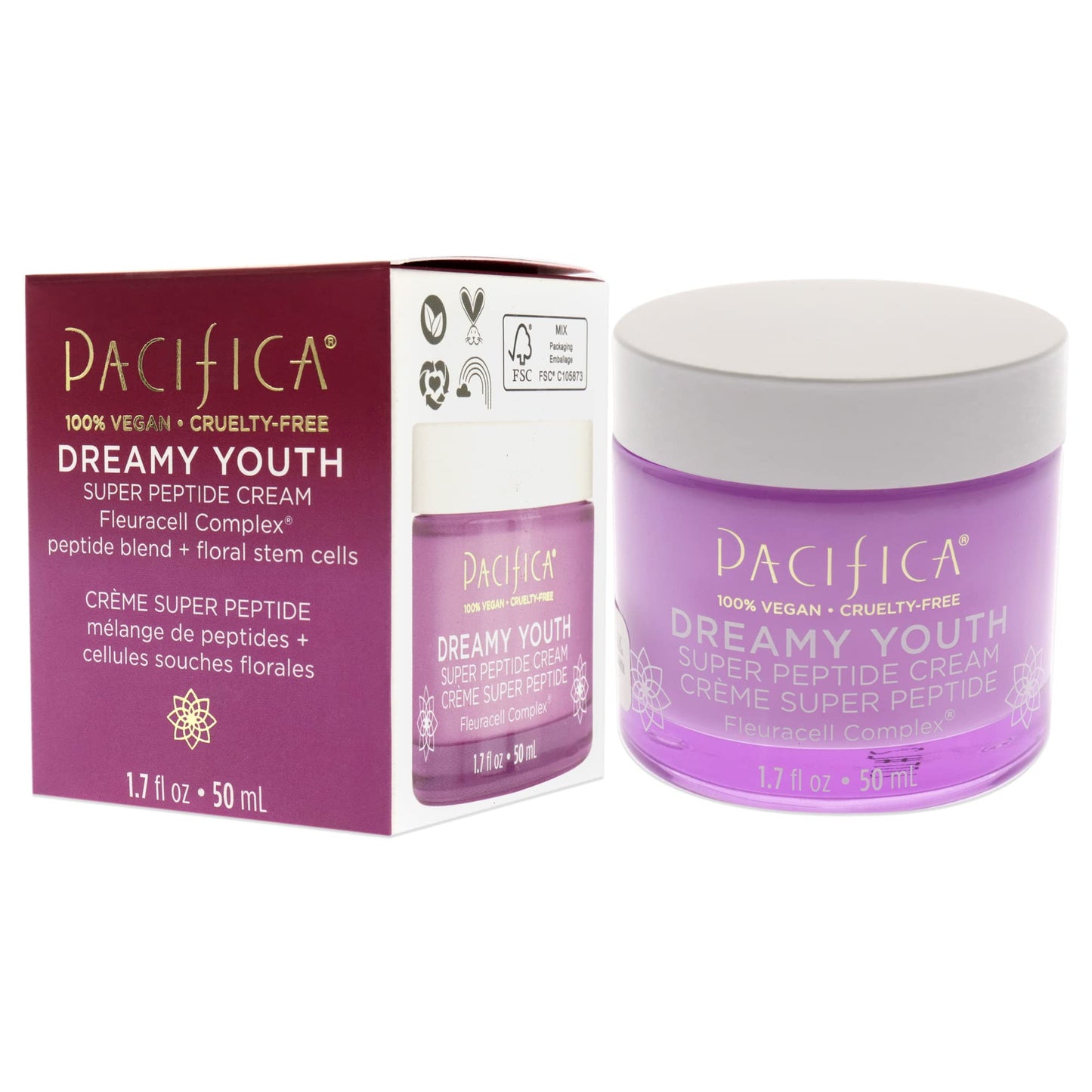 Pacifica Dreamy Youth Super Peptide Cream Cream Unisex 1.7 oz