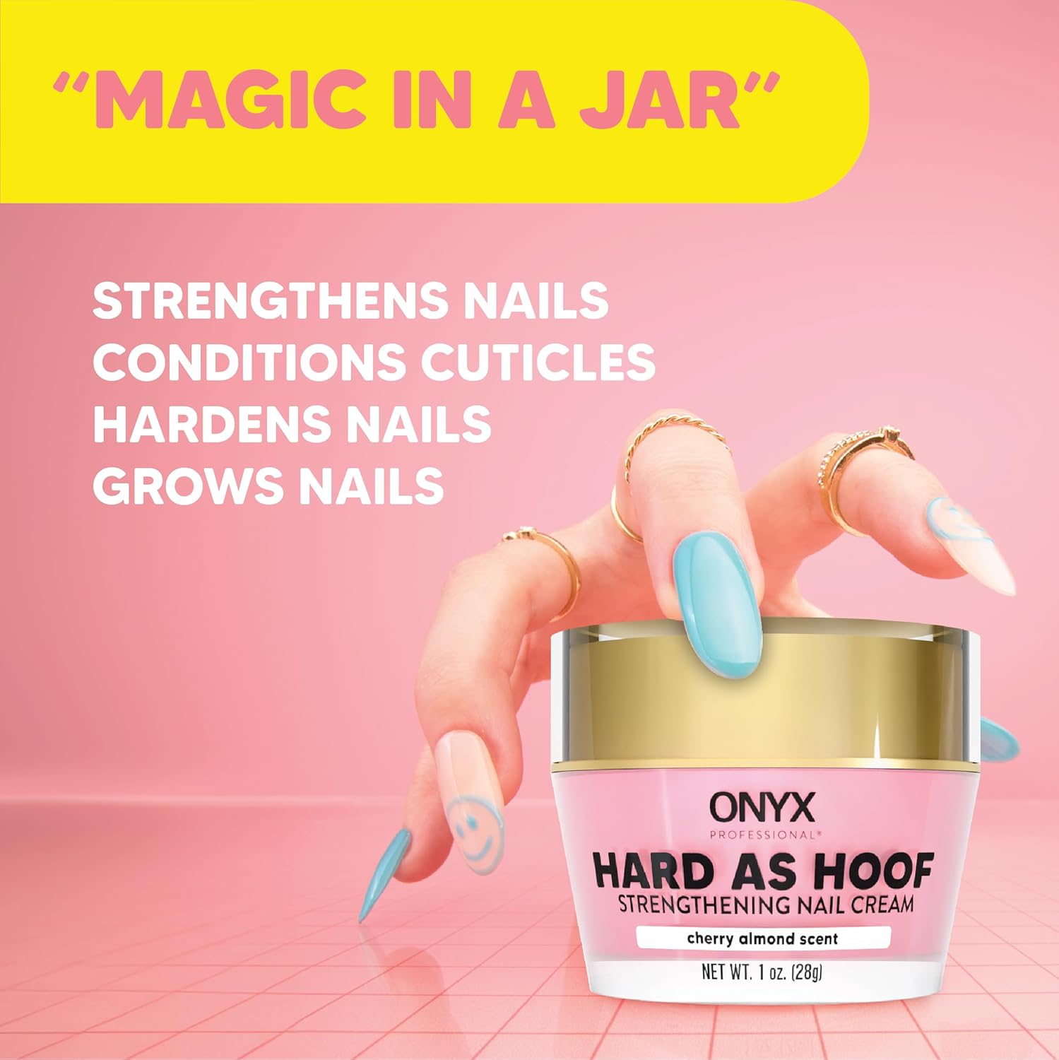 Onyx Professional Hard as Hoof S.O.S Nail Patches - Nail and Cuticle Strengthening Treatment Repair Patches, Nail Growth, Repair, 20 Count