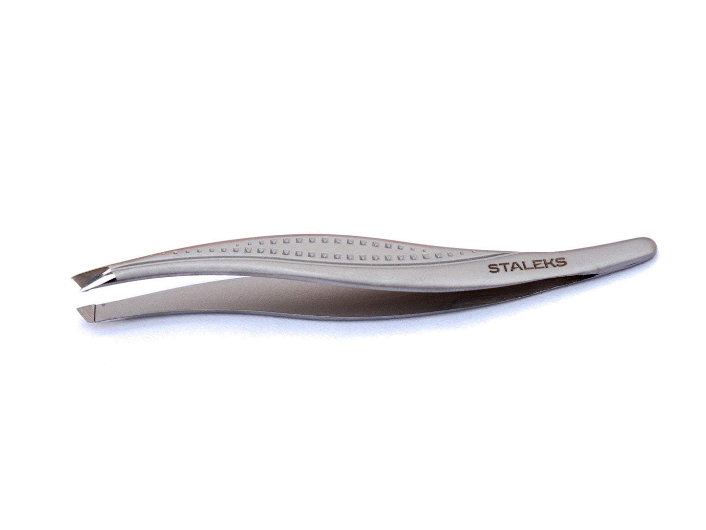 Staleks Classic 12/3 Eyebrow Tweezers (Wide Slant) Best for Plucking Hair, Apply Fake Eyelashes