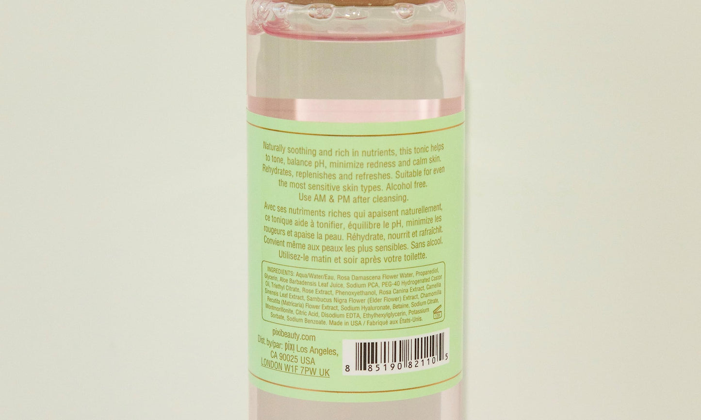 Pixi Rose Tonic Rose Hydrosol Toner Hydrates Skin, Minimize Redness, Rehydrates and Replenishes, 8.5 fl oz