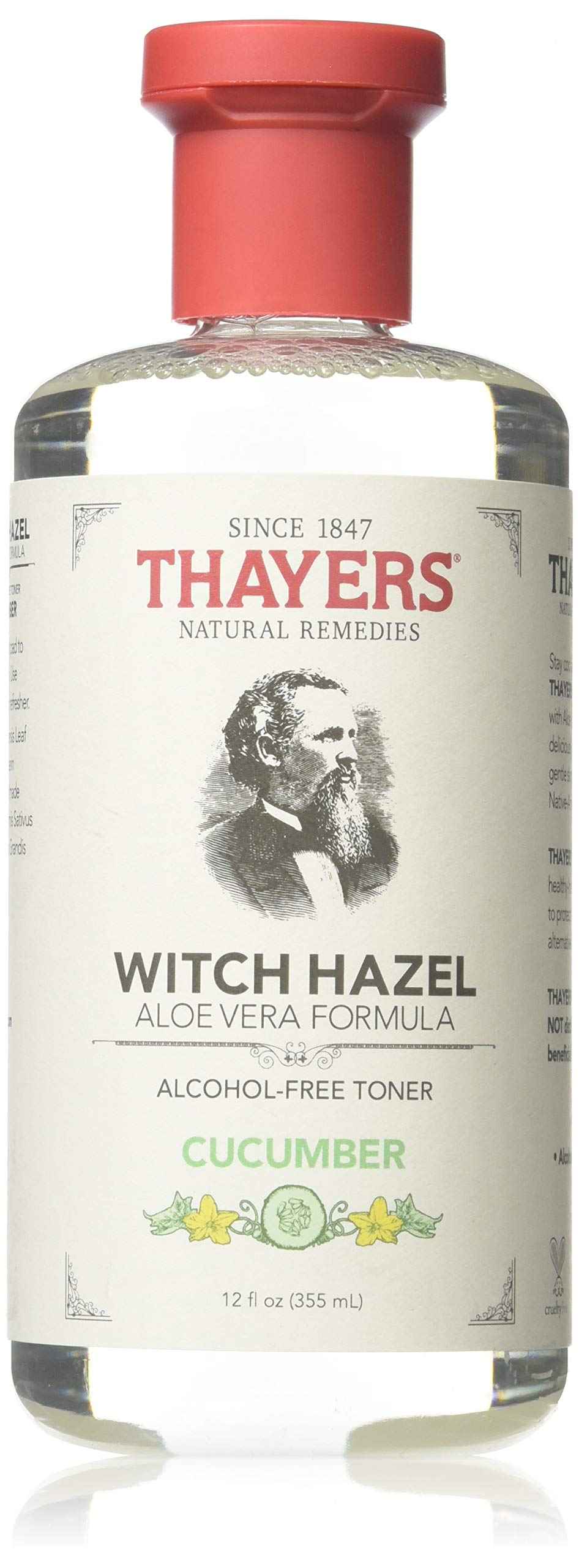 Thayers Witch Hazel Toner With Aloe Vera Formula Alcohol-Free Cucumber - 12 Oz, Pack of 3