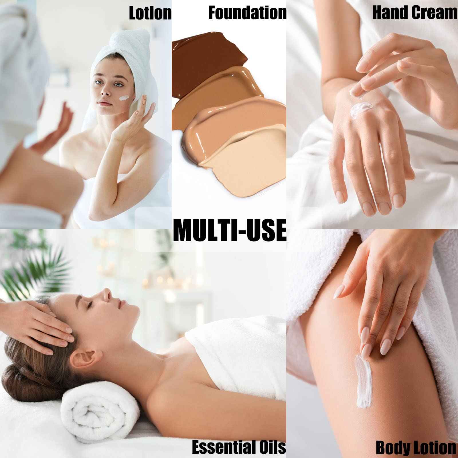 Lil Ray 1 OZ Refillable Airless Pump Bottle, Travel Lotion Container, Plastic Cosmetic Dispenser (12PCS,Rose Red)