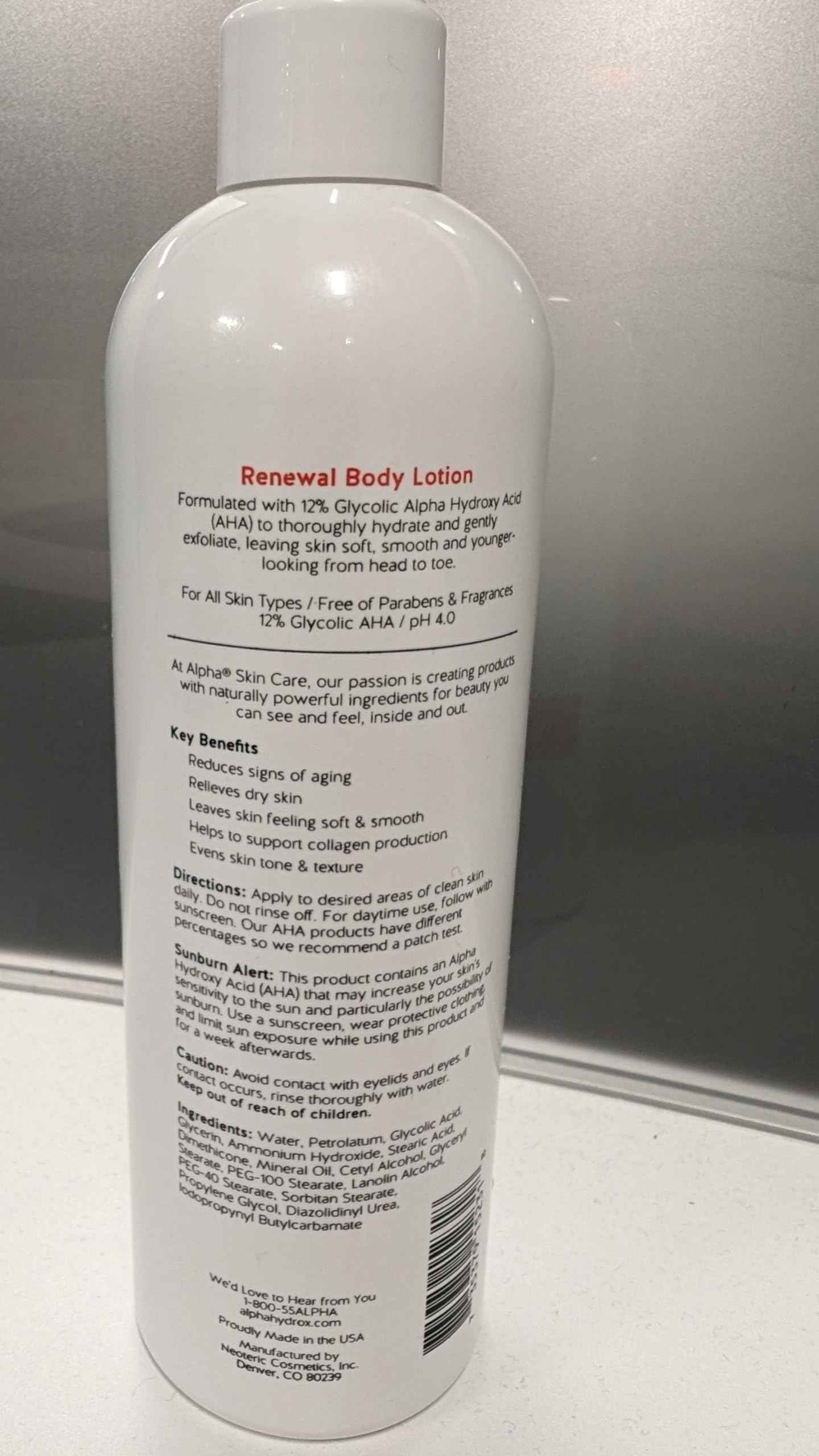 Revitalizing Body Lotion with 12% Glycolic AHA, 12 Fl Oz and Refreshing Face Wash, 6 Fl Oz