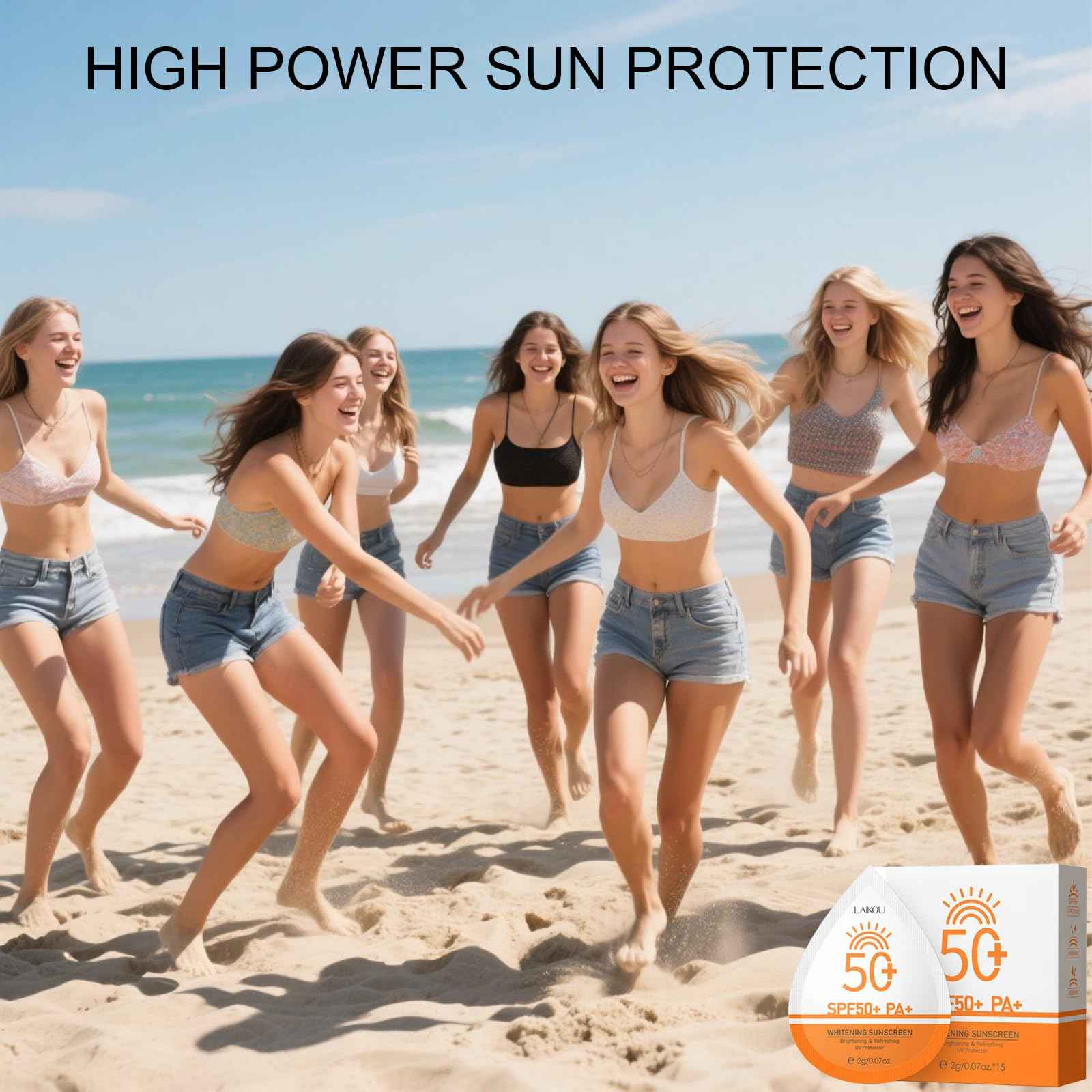 2g*45PCS Travel Size Sunscreen SPF50+ PA+ – Mini Sunscreen for Face & Body, Waterproof, Non-Greasy, Perfect for Thank You Gifts & Mini Travel Items