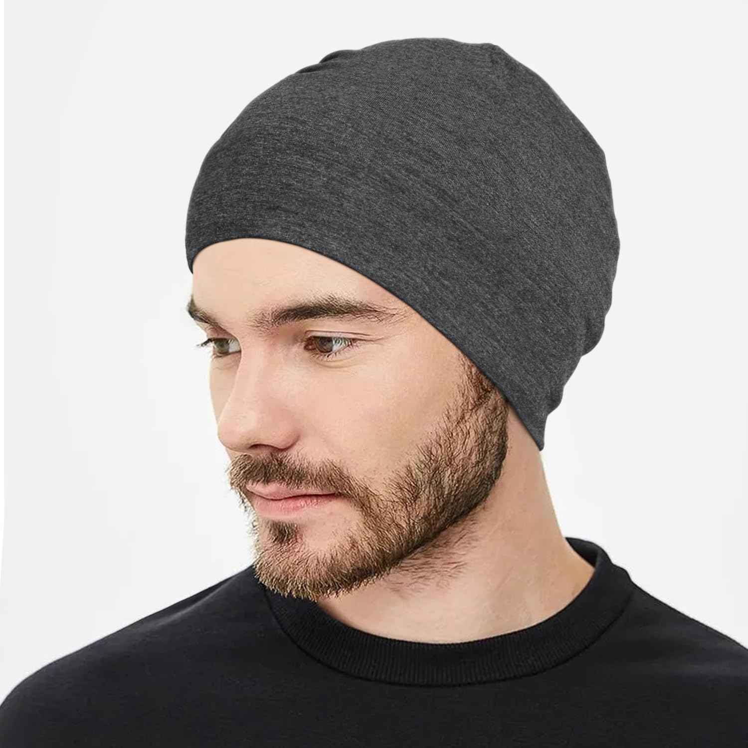Mens Sleeping Cap Cotton Head Cover for Hair Loss Chemo Patients