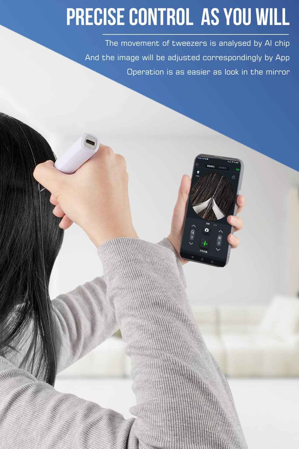 Hair Removal Tweezer with 1080p Camera, Ultimate Precision: Tweezer with Camera - Perfect for Delicate Tasks! - - Ear Hair Eyebrow Tweezer