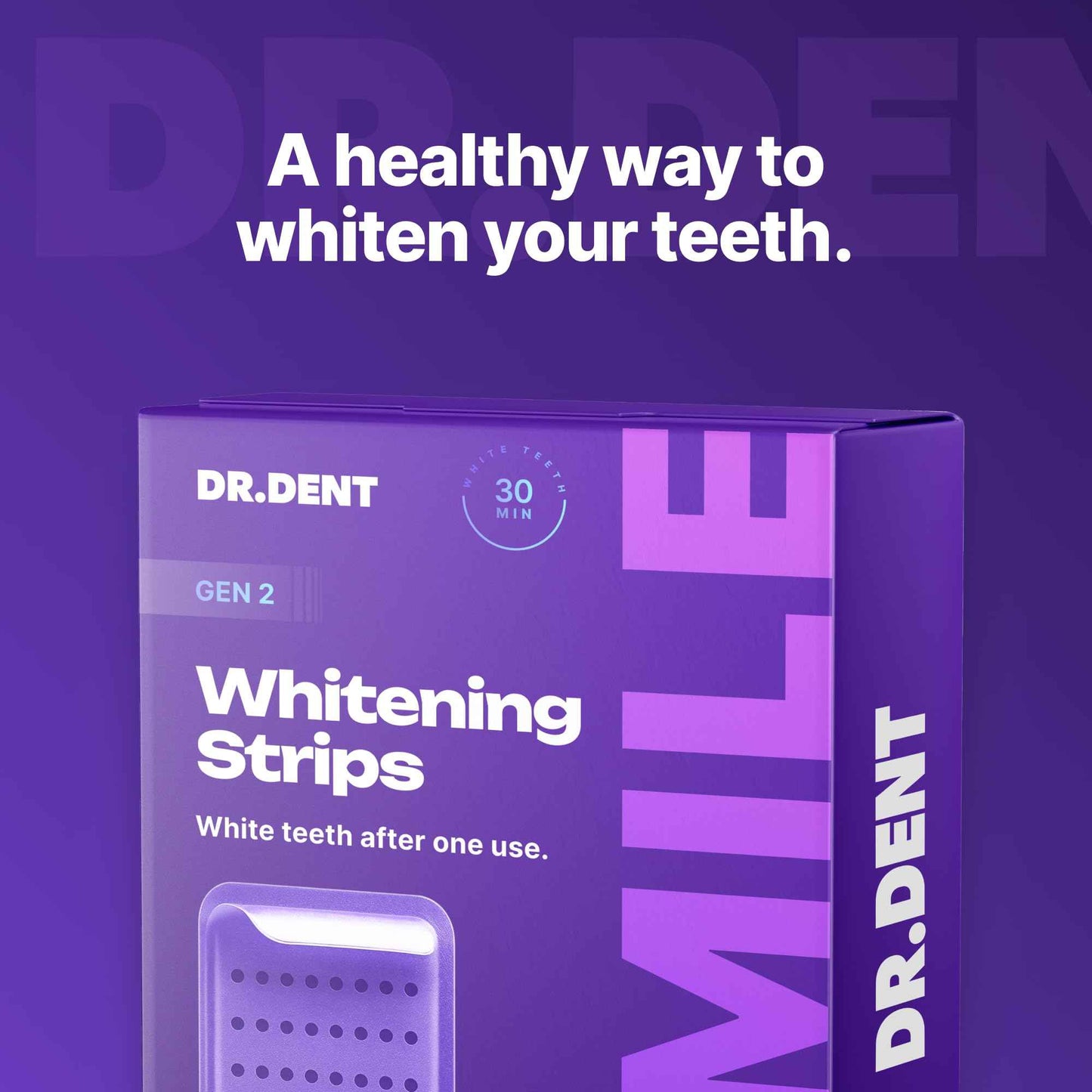 DRDENT Purple Teeth Whitening Strips 21 Treatments - Safe for Enamel - Non Sensitive Teeth Whitening - Whitening Without Any Harm - Pack of 42