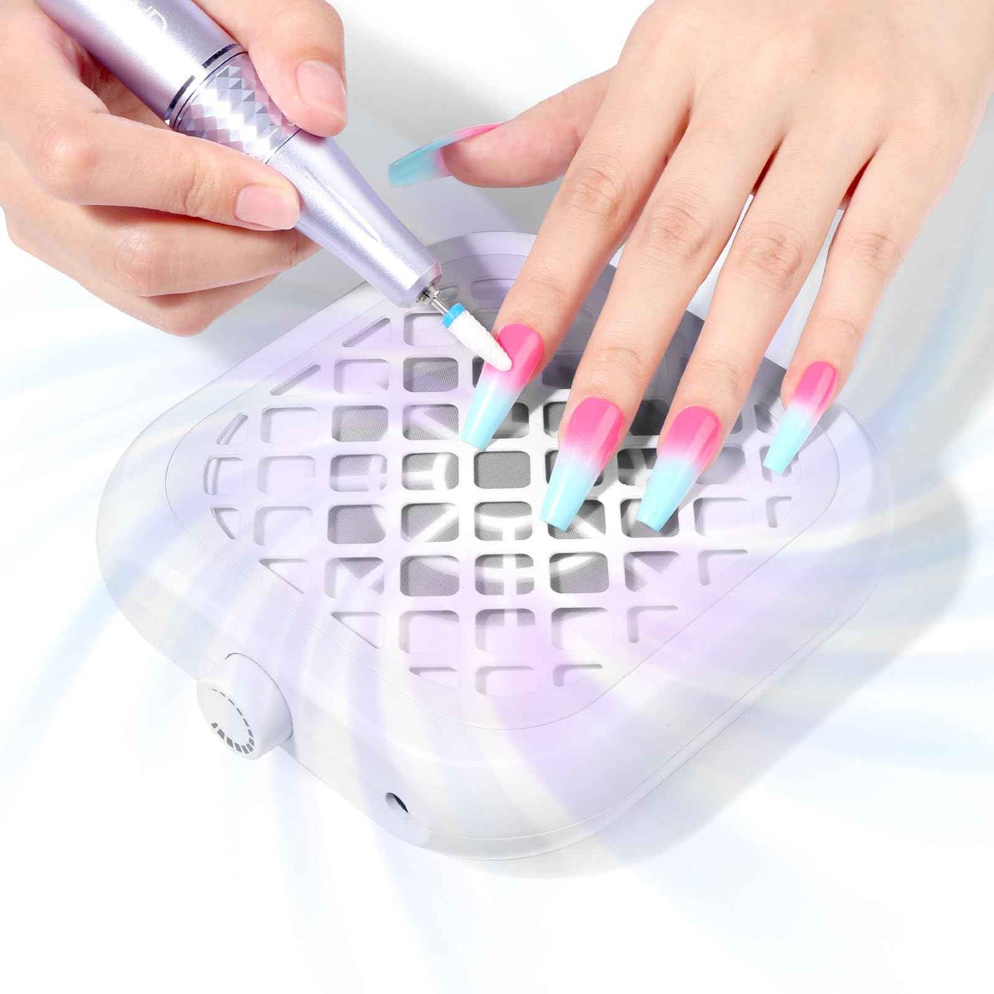 SAVILAND Nail Dust Collector:1000PA Dust Collector 5X Stronger Acrylic Dust Collector Nail Tech & Powerful Suction Nail Vacuum Dust Collector for Nail Tool 6000 RPM Nail Tech Must Have for Home Use