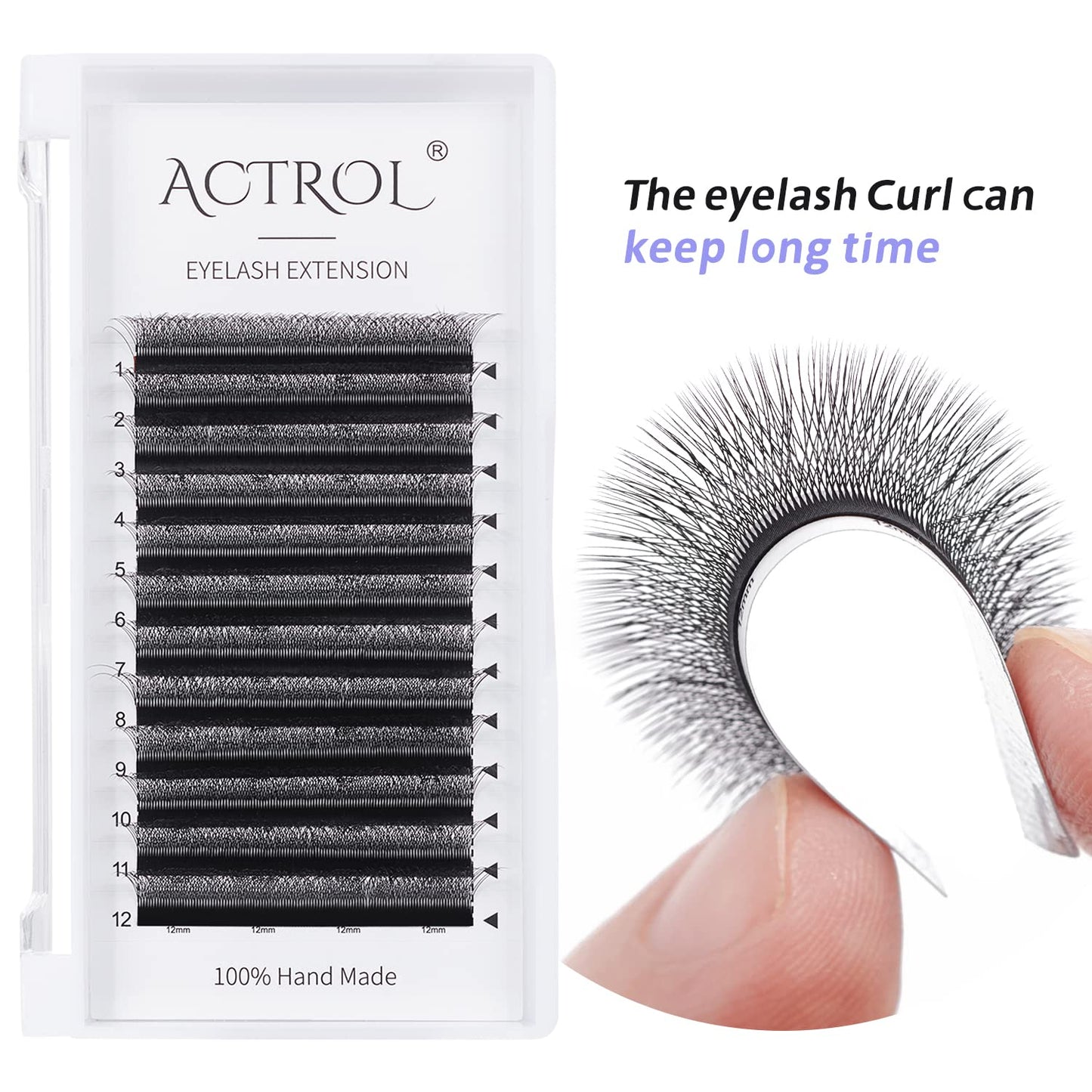 W Eyelash Extensions 4D Volume 0.07C Curl 9mm Easy Fan W-shaped Lash Premades Cluster Black W Lash