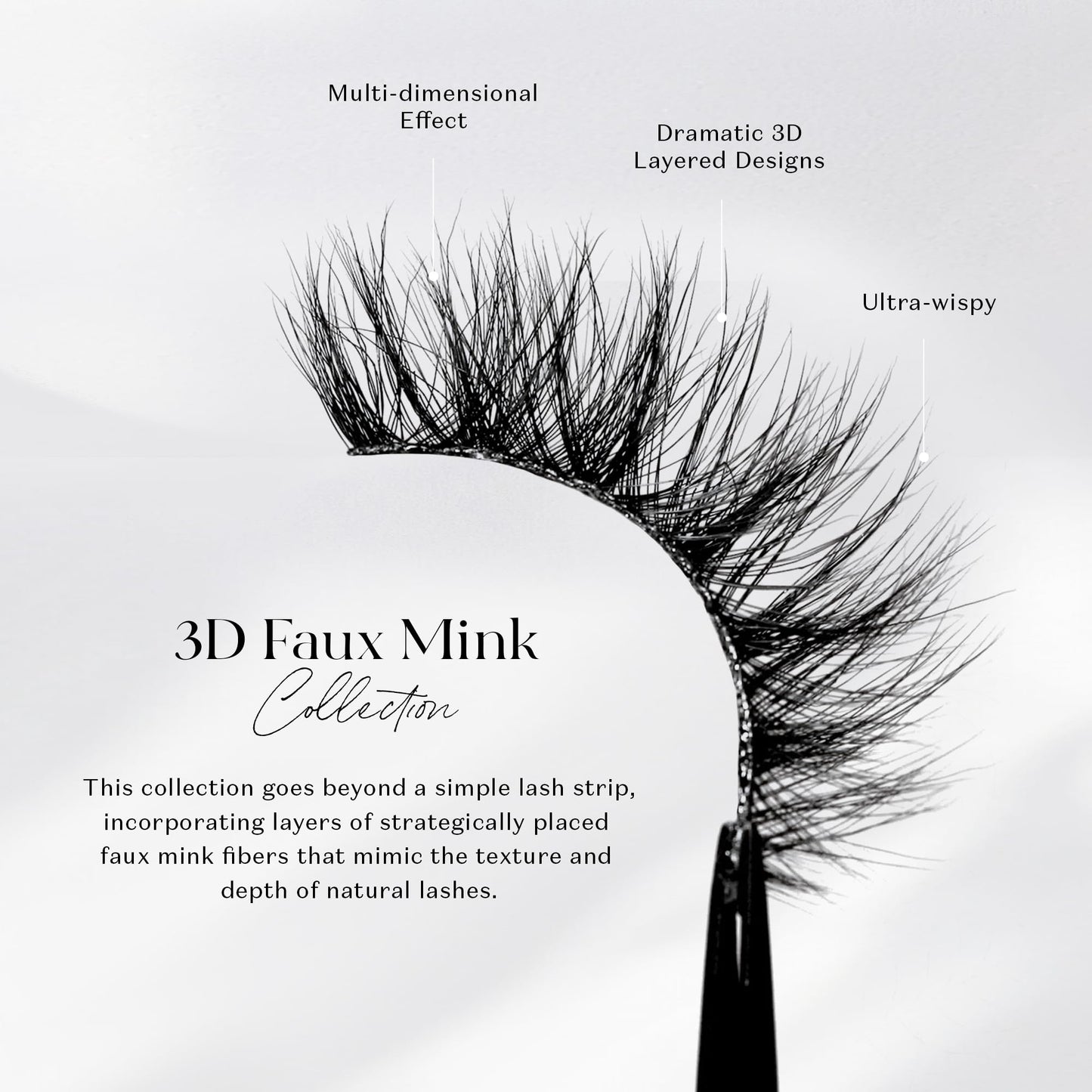 Lilly Lashes 3D NYC Faux Mink Strip Lashes, False Eyelashes Dramatic Look, Reusable False Lashes, Fake Lashes Pack, Lash Strips with Luxury Silk Like Fibers, No Lash Glue Included