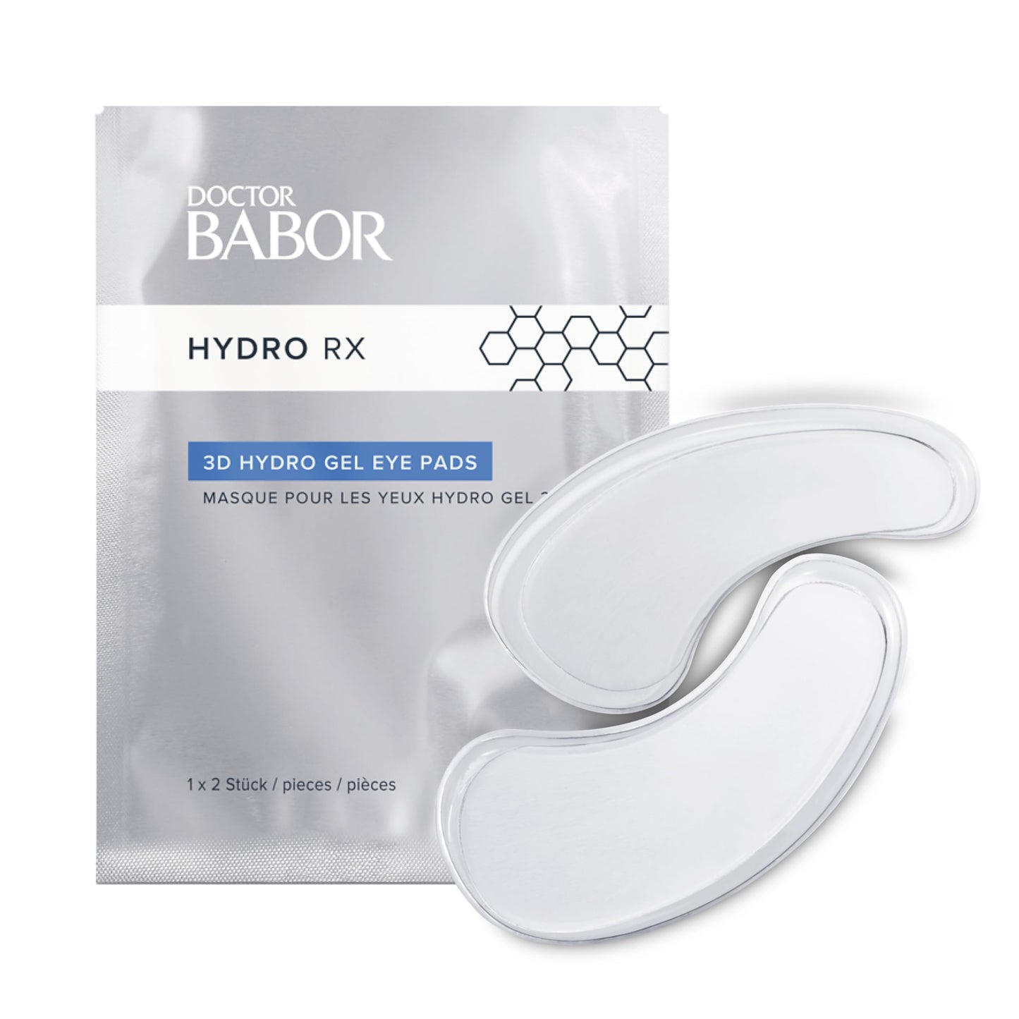 BABOR DOCTOR HydroRX 3D Gel Eye Pads, Hyaluronic Acid Eye Treatment, Soothes and Moisturizes Under Eye Area to Combat Wrinkles and Fine Lines, Vegan