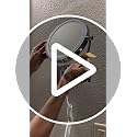 FASCINATE Brush Nickel Wall Mounted Makeup Mirror with Lights 30X/1X Double-Sided