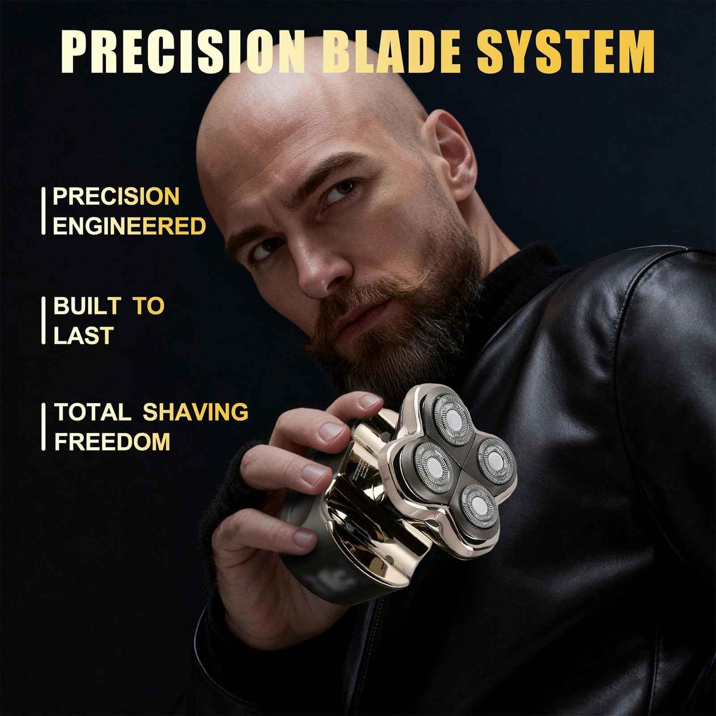 Razor Replacement Blades - Forte PRO 4 Head Compatible with Skull Shaver Pitbull Pro - for Pitbull Silver Gold PRO SX5 & Palm MX5 & Butterfly Kiss Pro - Bald Men Electric Shavers Accessories