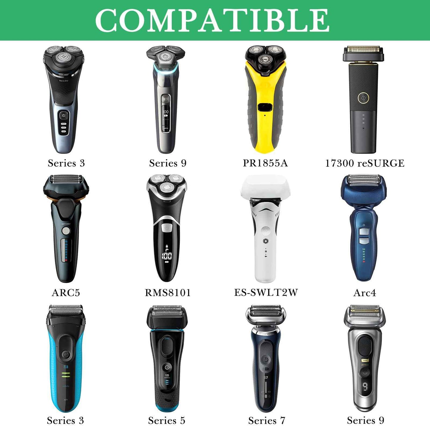 Linkidea Electric Razor Holder Wall Mount, Razor Hanger, Stainless Steel Electric Shaver Bathroom Holder Compatible with Philips Shaver 2400, Norelco Series 9, Series 7 (Black)