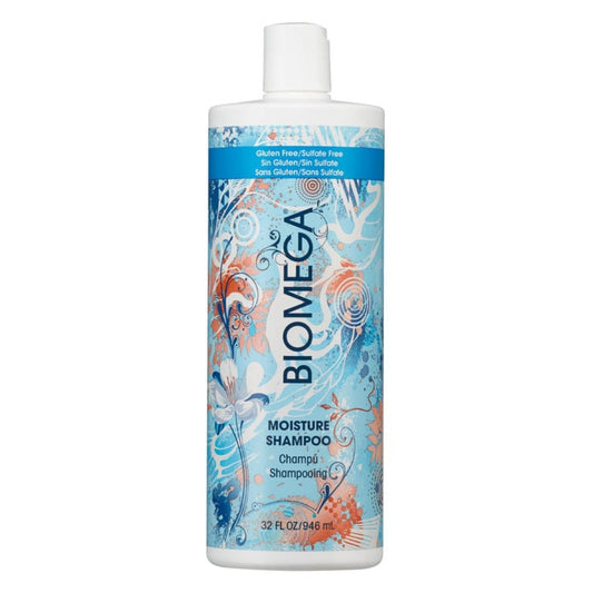 BIOMEGA Moisture Shampoo, 32 Oz, Creates Fuller Volume, Hydrating Formula Cleanses Hair while Infusing it with Omega-Rich Moisturizers and Keratin Amino Acids, 32 fl. oz.