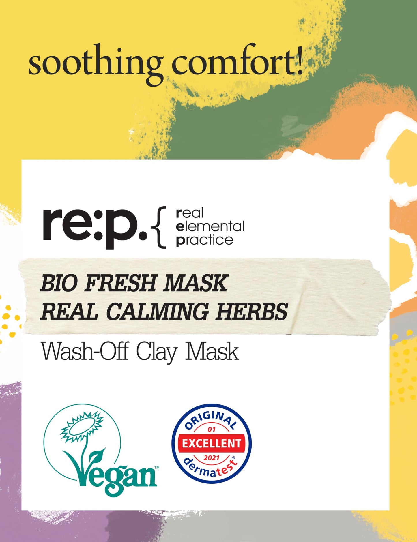 RE:P BIO FRESH MASK with REAL calming HERBS 4.58 Fl Oz (130g) - 100% Vegan, Cruelty-free - Natural calming peel off mask with Real Calendula + Real Chamomile – Korean Skin Care