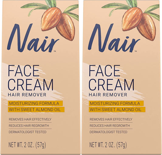 Nair Hair Remover Face Cream, 2 Oz, Pack of 2