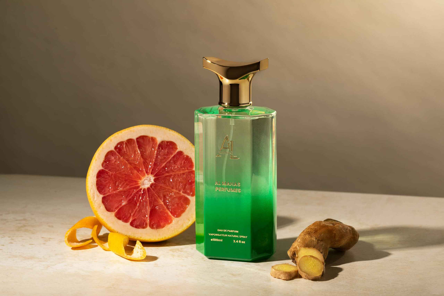 AL MAHAS Citrus Lime Perfume - Eau de Parfum 100 ml (3.4 Oz) Long Lasting Fresh Unisex Perfume, Citrus & Lime Cologne. Notes: Fresh ginger, Grapefruit, Labdanum, Ambroxan, Cascalone, Ambergris