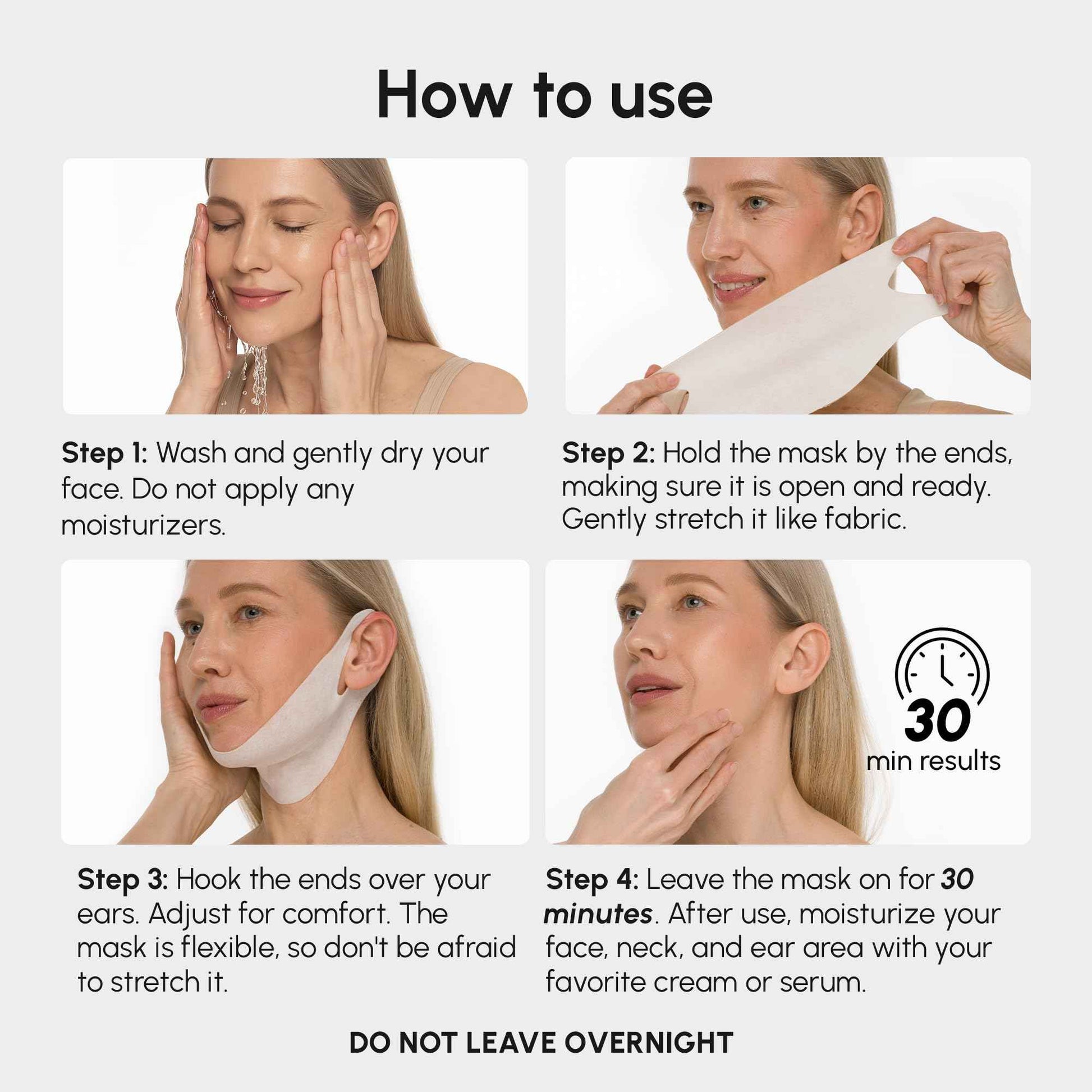 MAREE V Line Lifting Mask with Hyaluronic Acid – Deep Collagen Face Mask for Women – Jawline Shaper Facial Masks with Retinol – Tightening & Firming Neck Lift Tape – Double Chin Strap for Face Lift