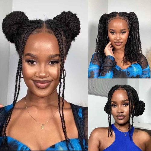 Afro Kinkys Bulk Human Hair for kinky curly Twist Human Braiding Hair For Micro Locs Extensions marley natural Black Color 12 inches 70g/pack