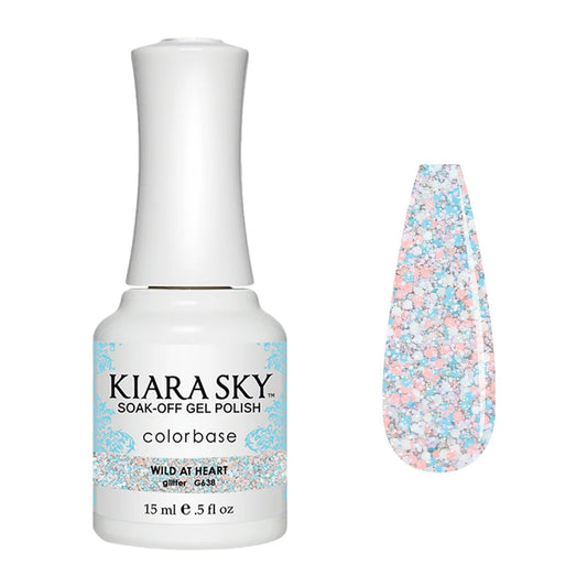 Kiara Sky Soak Off Gel Nail Polish 0.5 fl oz, WILD AT HEART (G638)