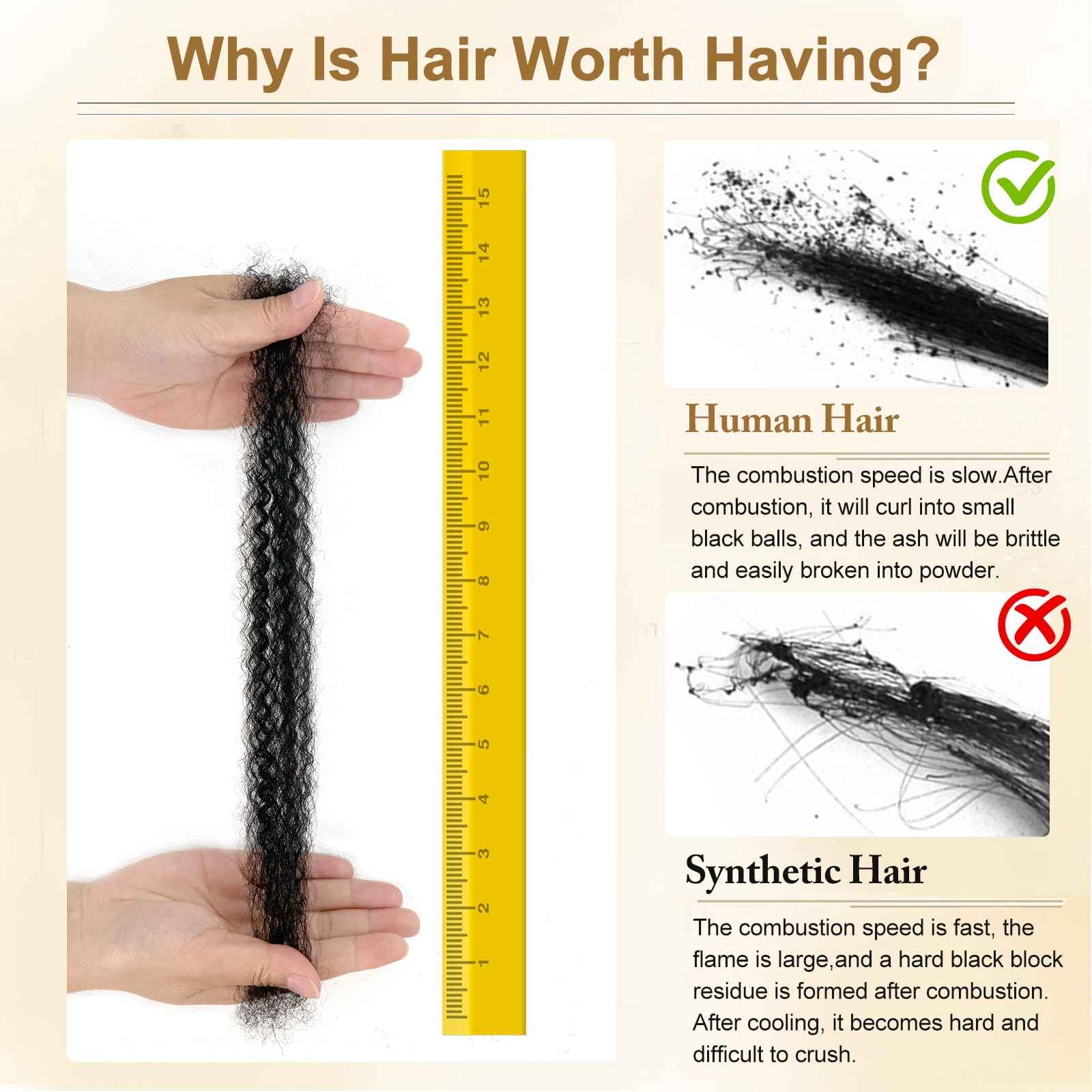 Afro Kinkys Bulk Human Hair 12 Inch Natural Black Afro Kinky-Curly Bundles for Dreadlock Extensions and Mini Twist Repair Locs Real Human Braiding Hair 1Bundle(Black, 12Inch, 40g/pack)