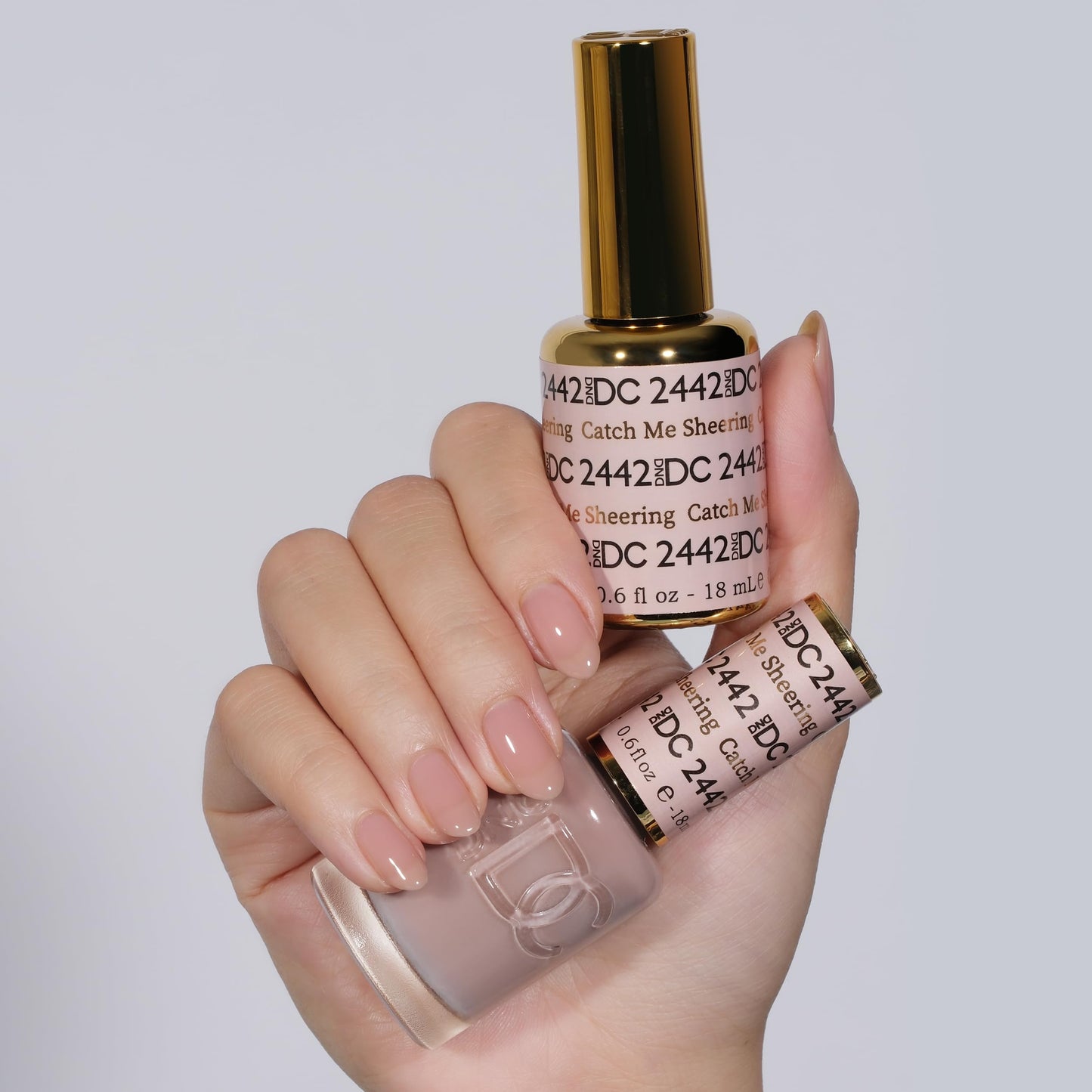 DND Gel DC Sheer Polish Set - 1 each of Gel Polish and Nail Polish, Catch Me Sheering, 0.5 Fl Oz